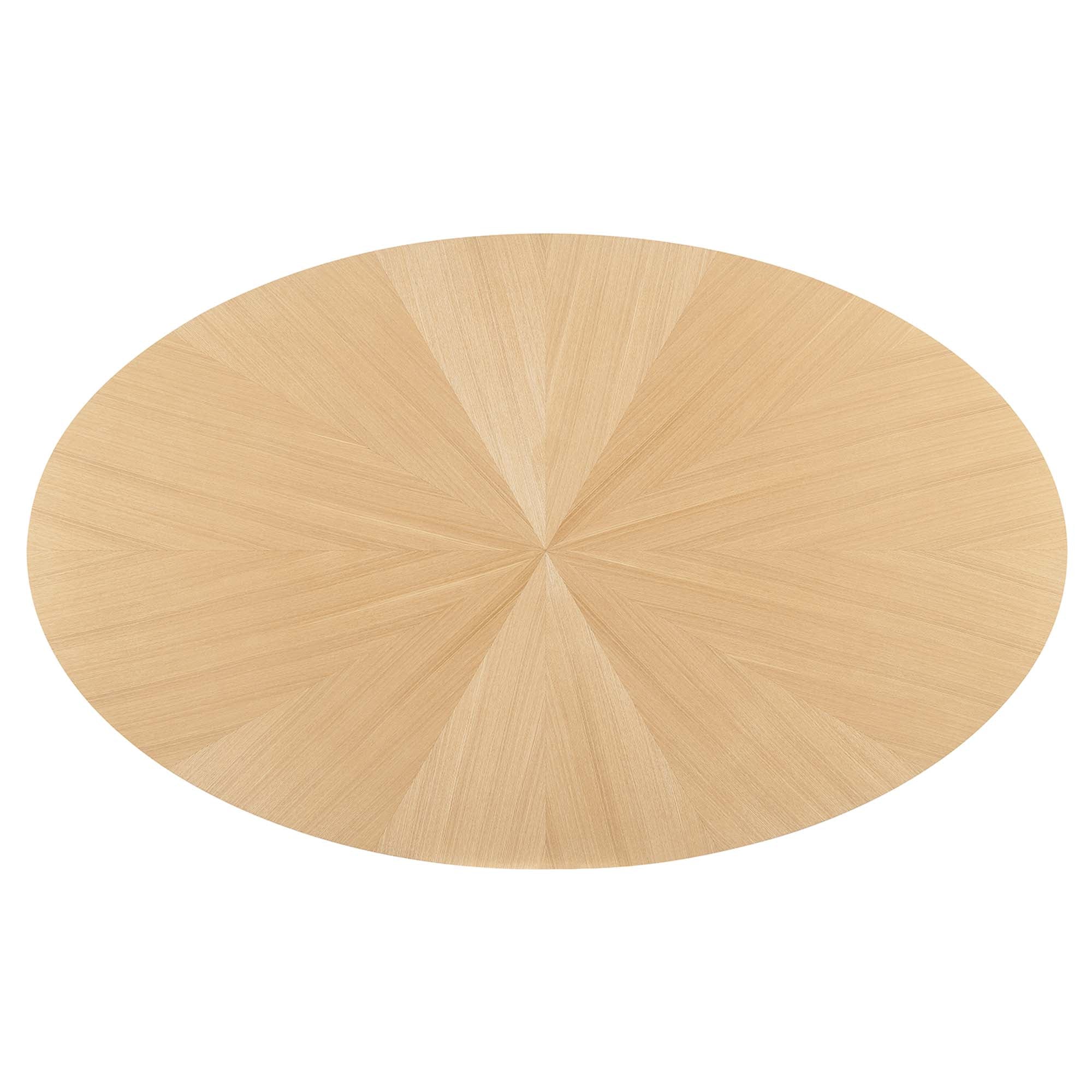 Crossroads 71" Oval Wood Dining Table, Oak