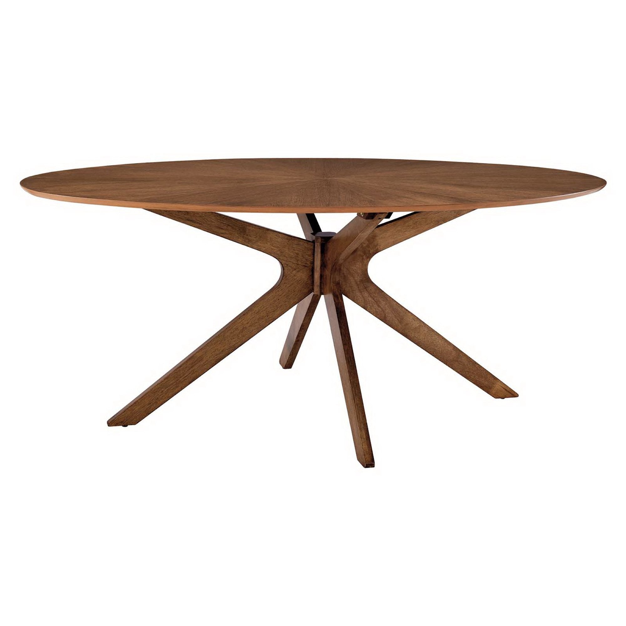 Crossroads 71" Oval Wood Dining Table, Walnut