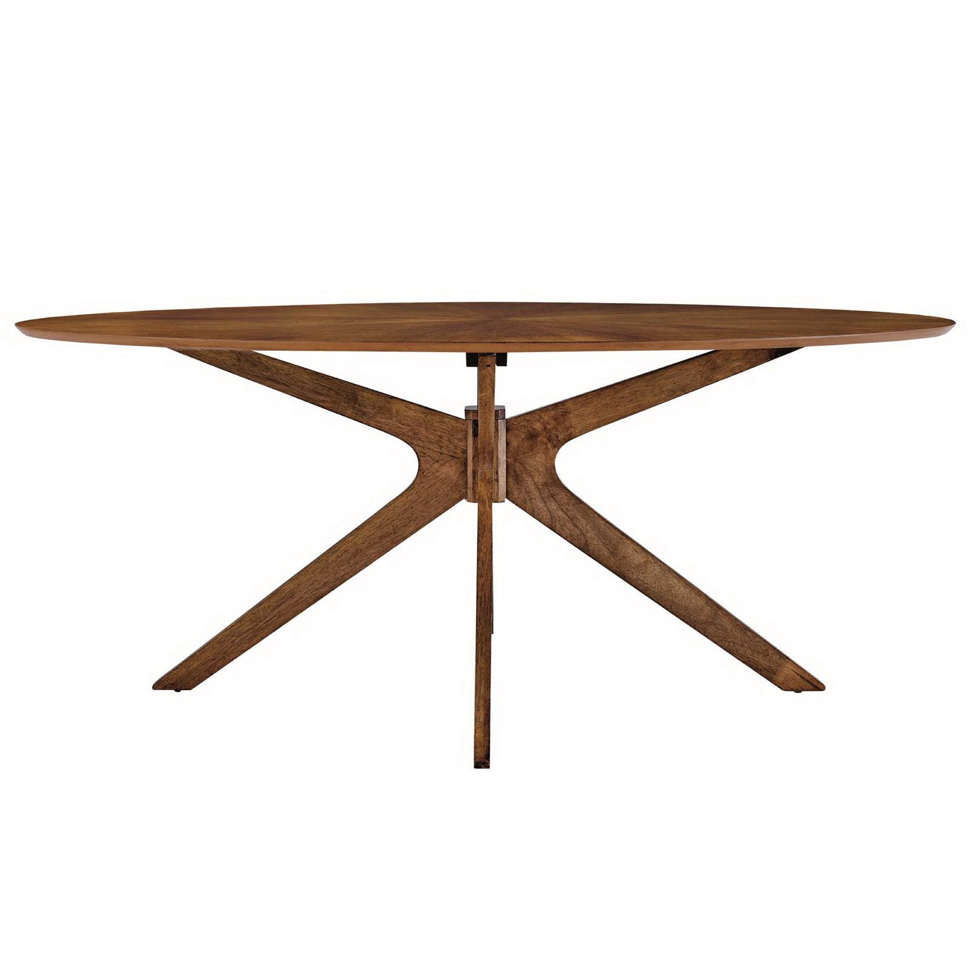 Crossroads 71" Oval Wood Dining Table, Walnut