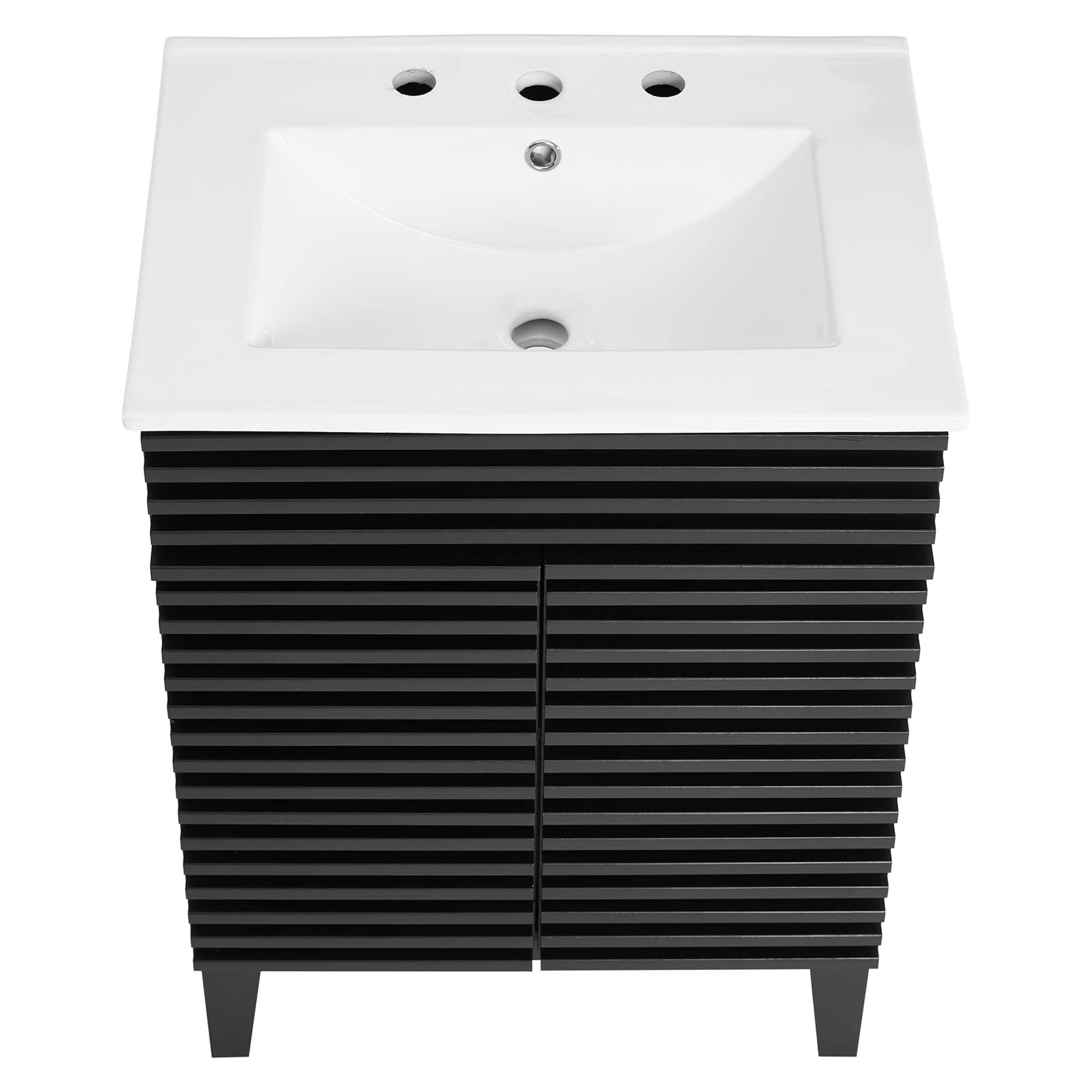 Render 24" Bathroom Vanity, Black White