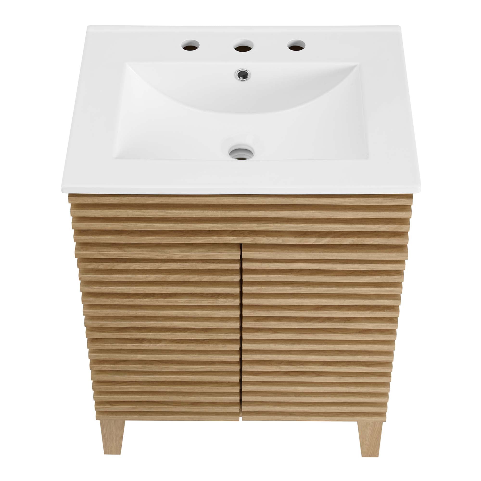 Render 24" Bathroom Vanity, Oak White