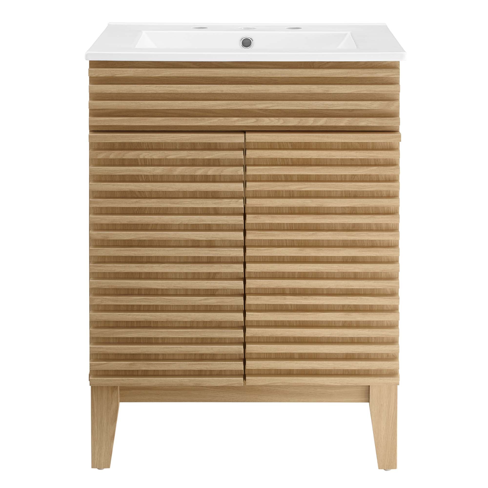 Render 24" Bathroom Vanity, Oak White