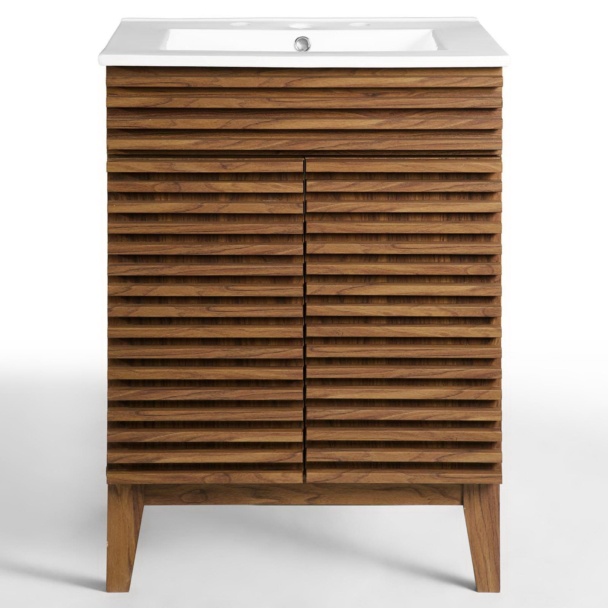 Render 24" Bathroom Vanity, Walnut White