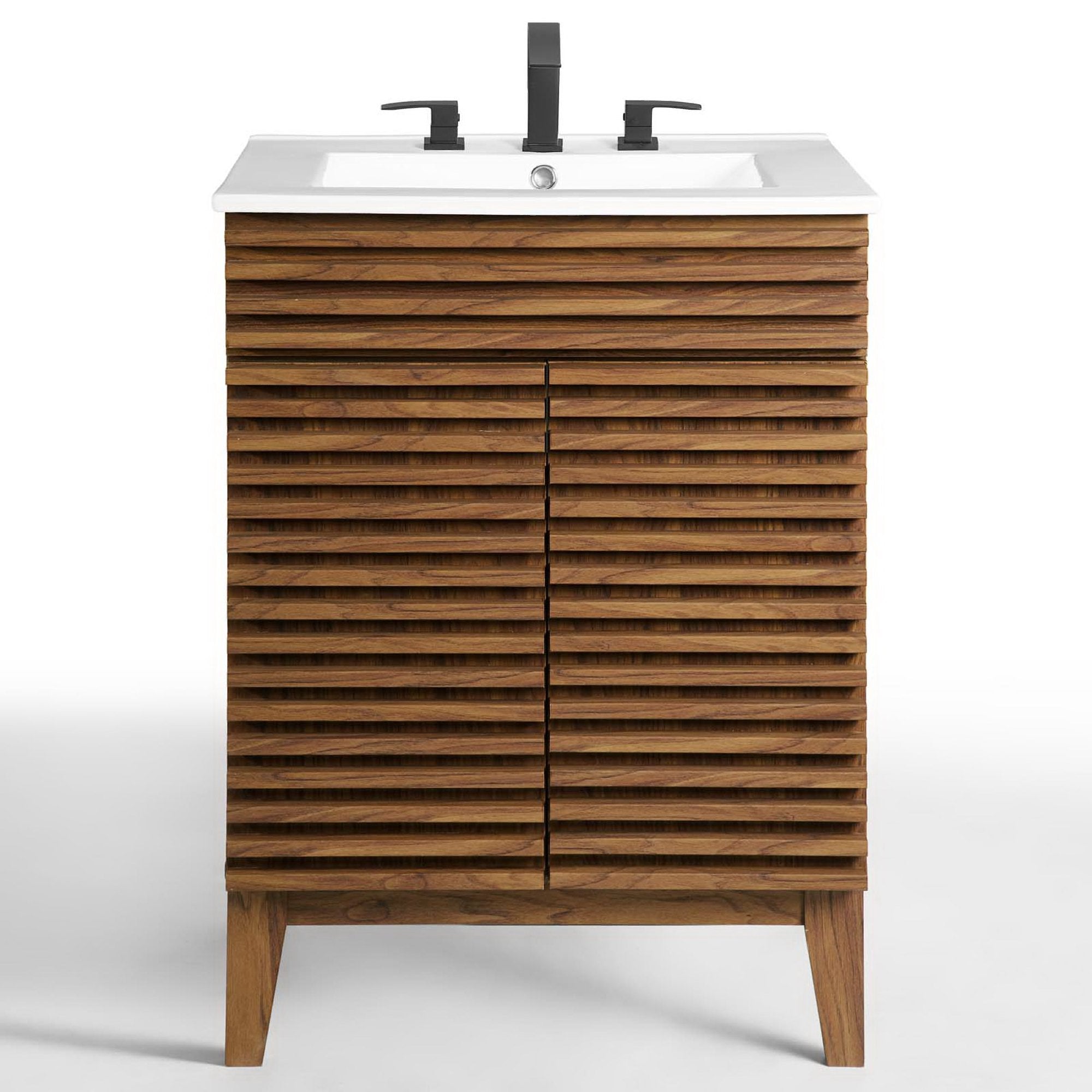 Render 24" Bathroom Vanity, Walnut White