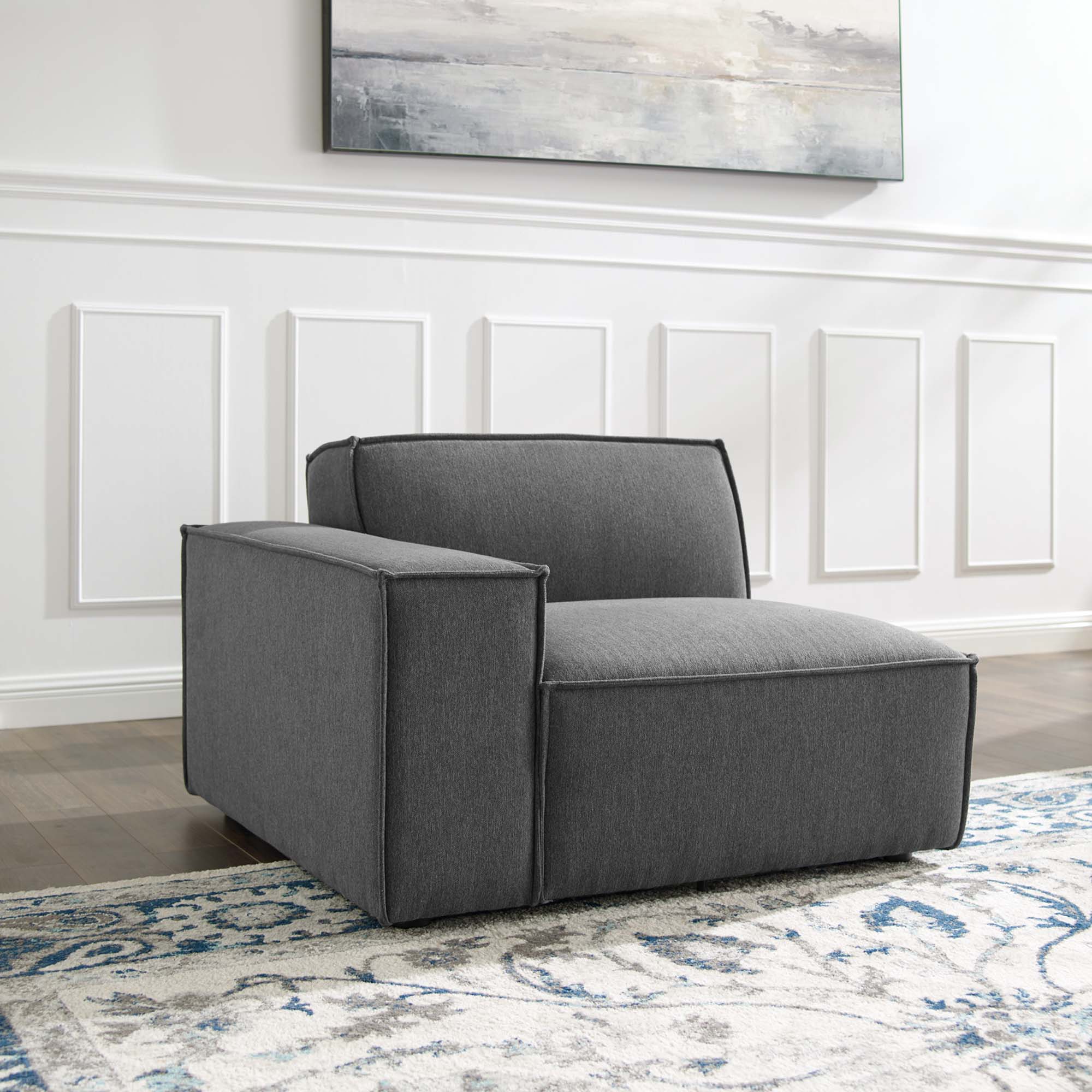 Restore Left-Arm Sectional Sofa Chair, Charcoal