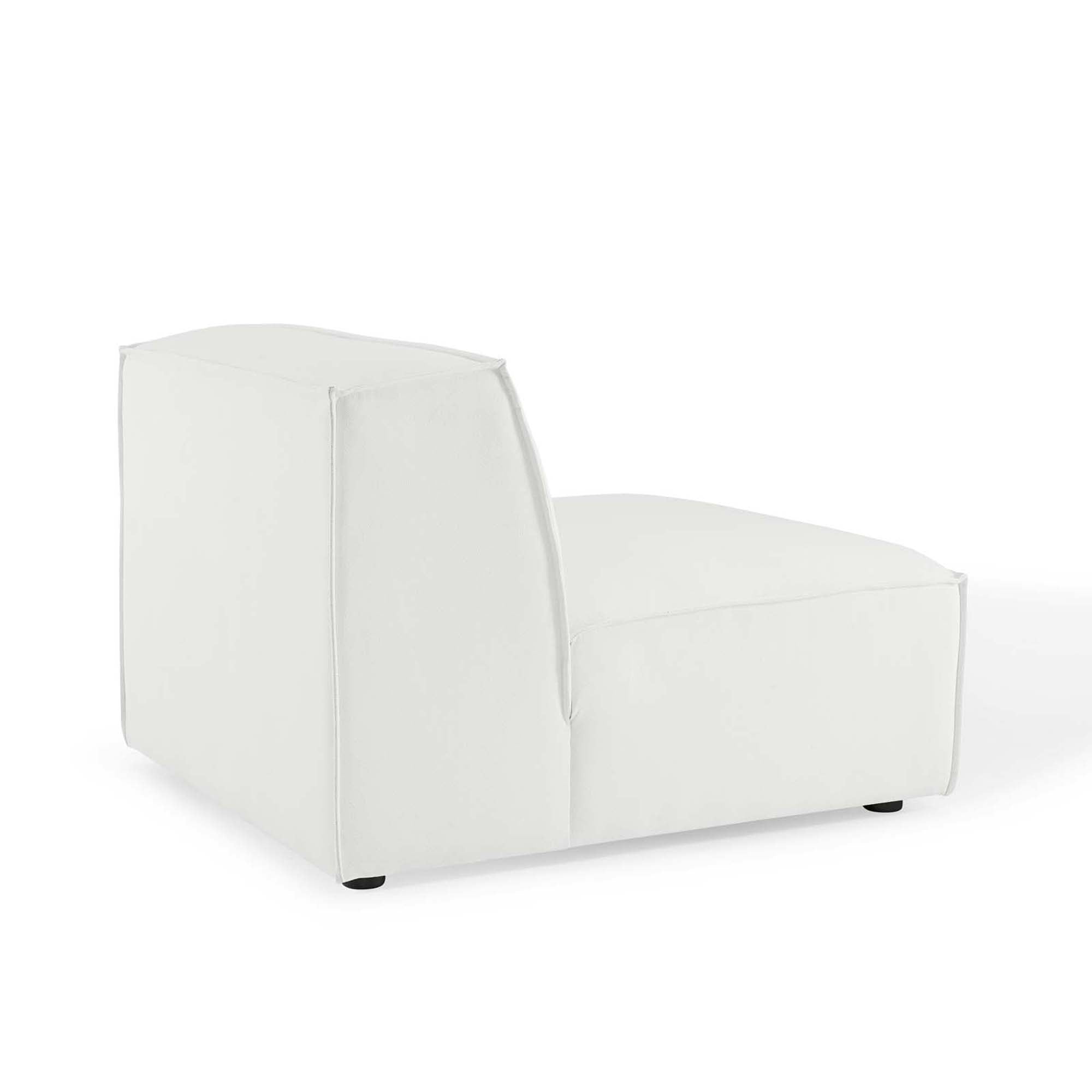 Restore Sectional Sofa Armless Chair, White