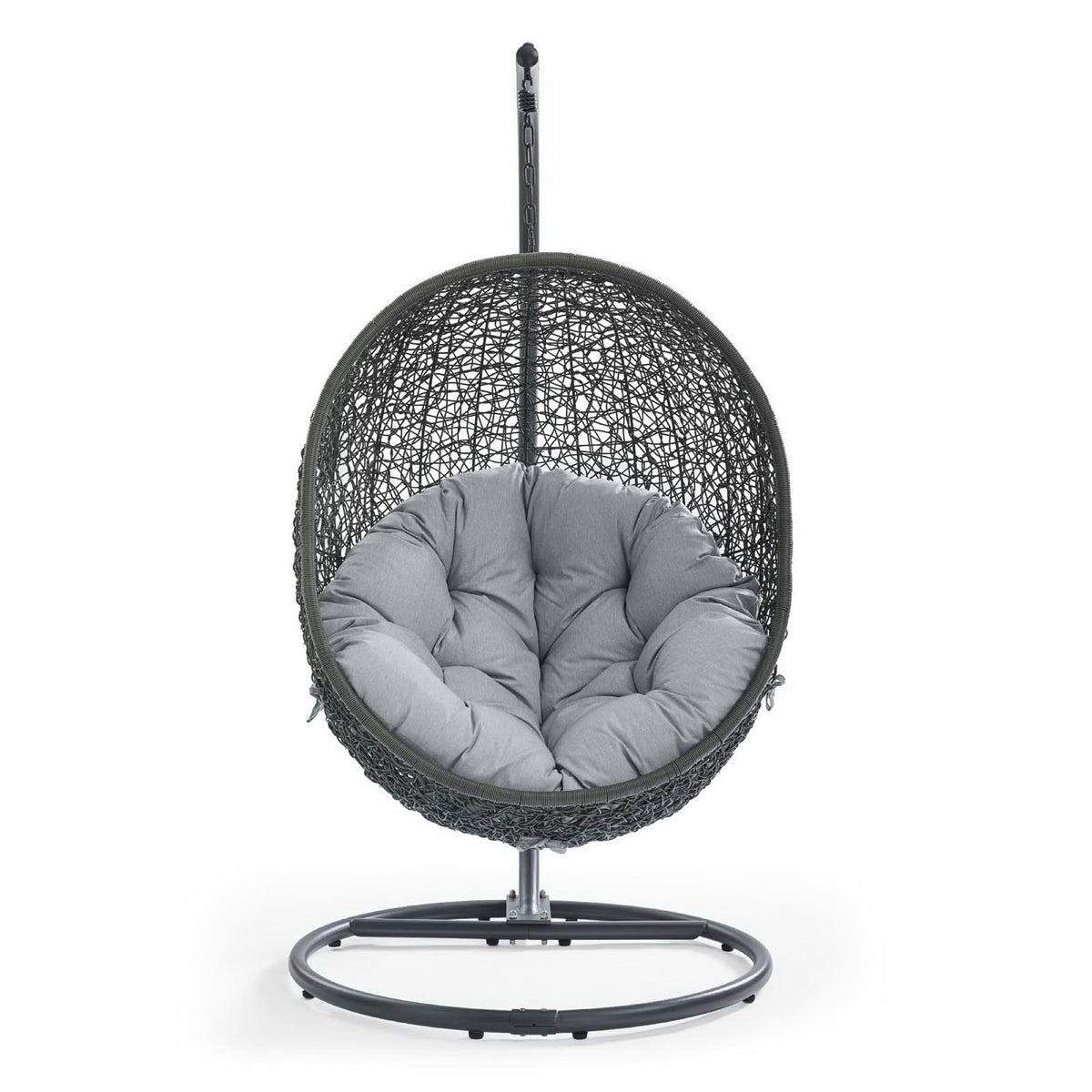 Hide Outdoor Patio Sunbrella® Swing Chair With Stand, Gray Gray