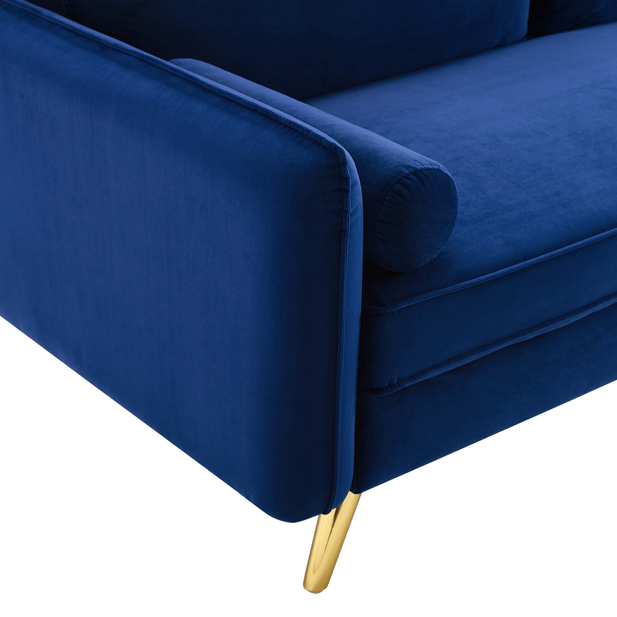 Revive Performance Velvet Sofa, Navy