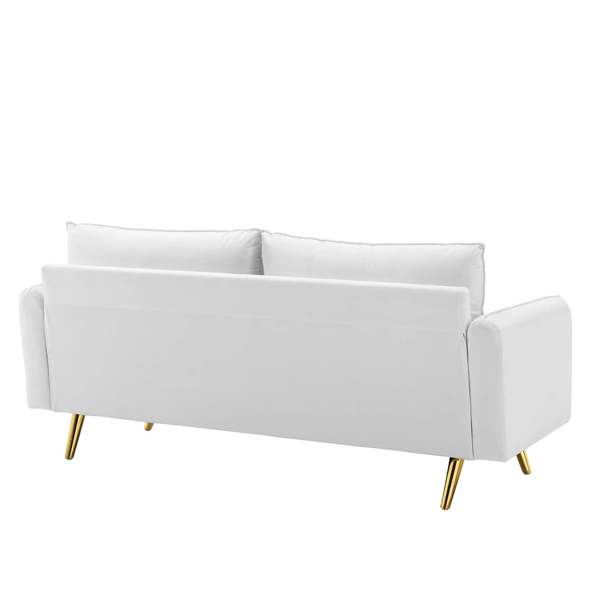 Revive Performance Velvet Sofa, White