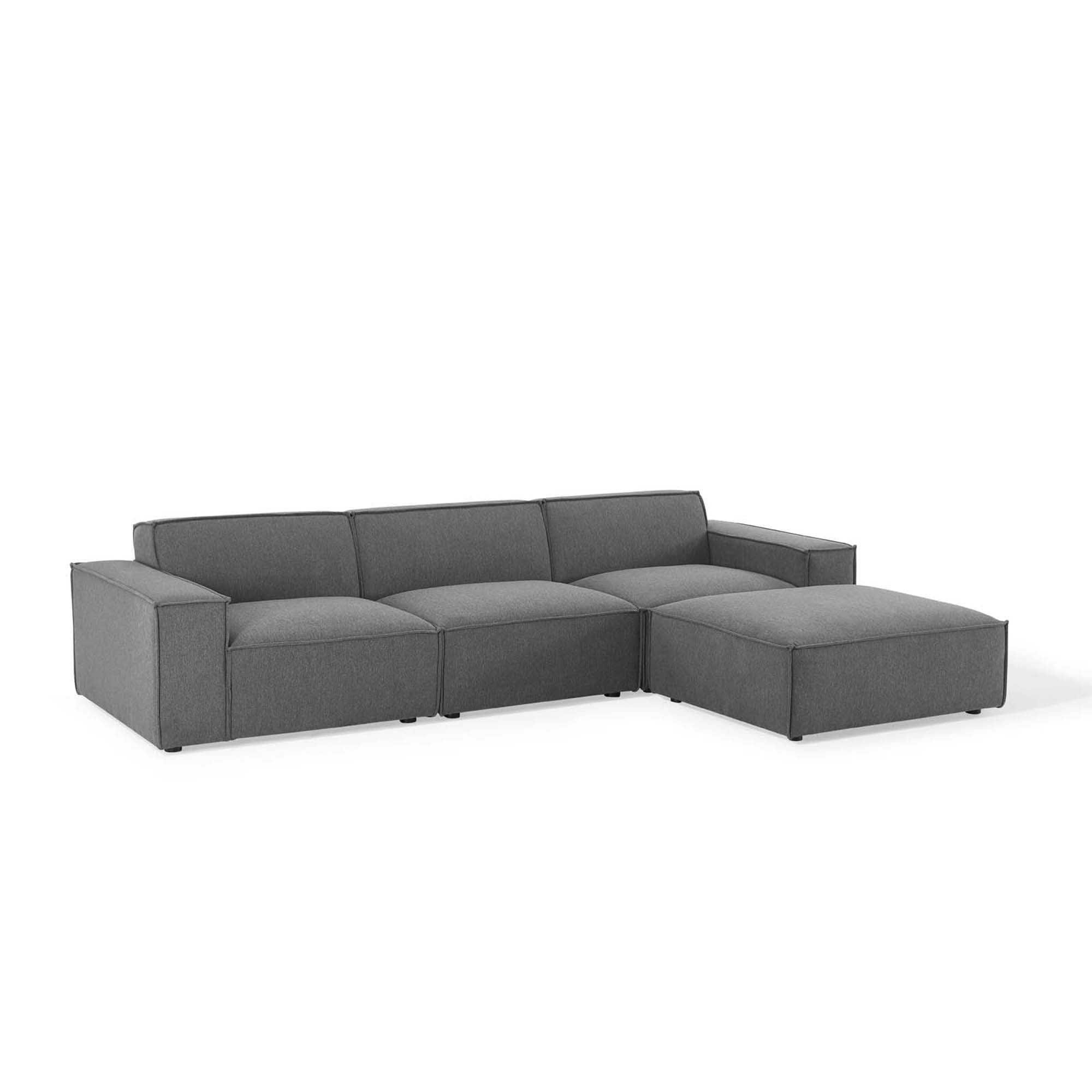 Restore 4-Piece Sectional Sofa, Charcoal