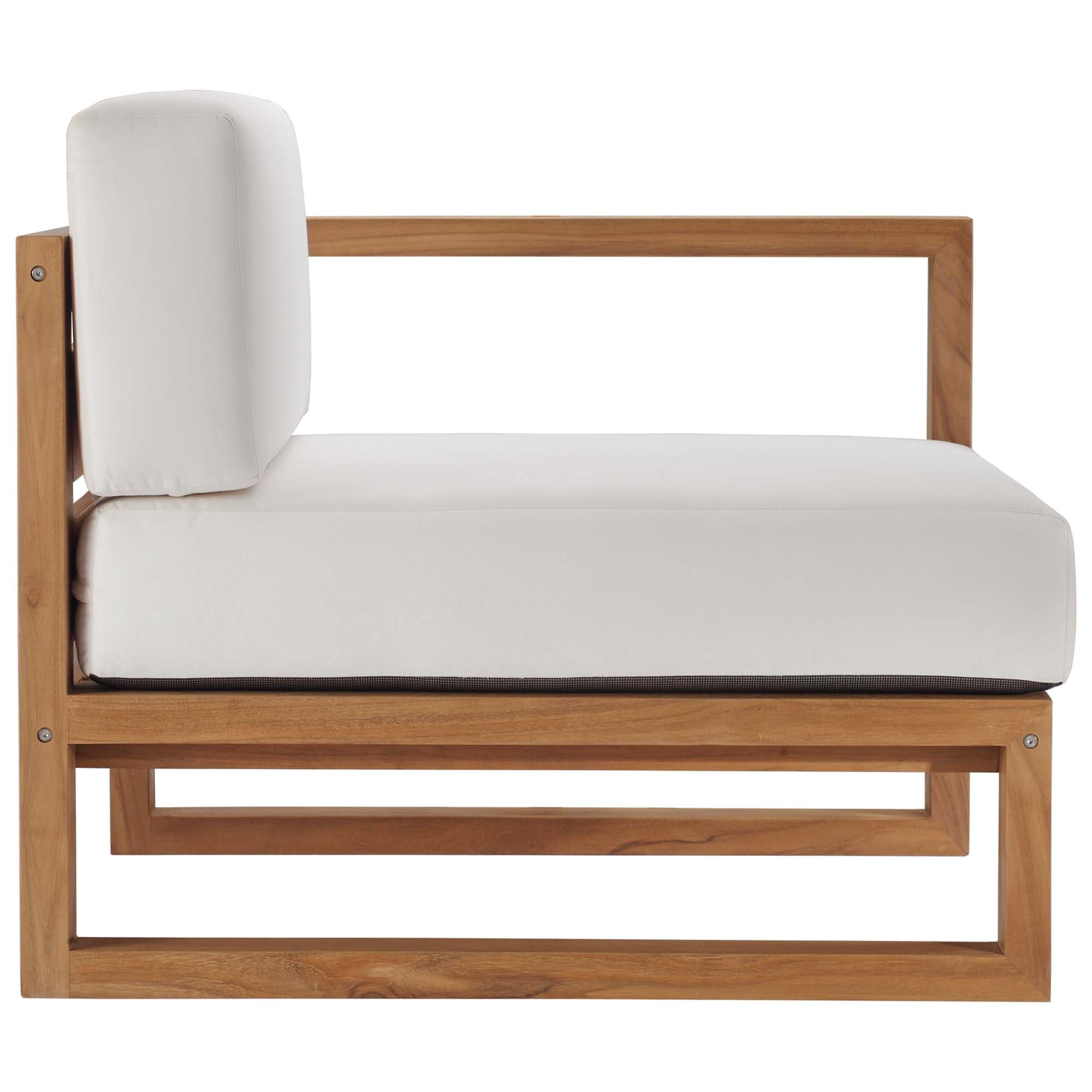 Upland Outdoor Patio Right-Arm Chair, Natural White