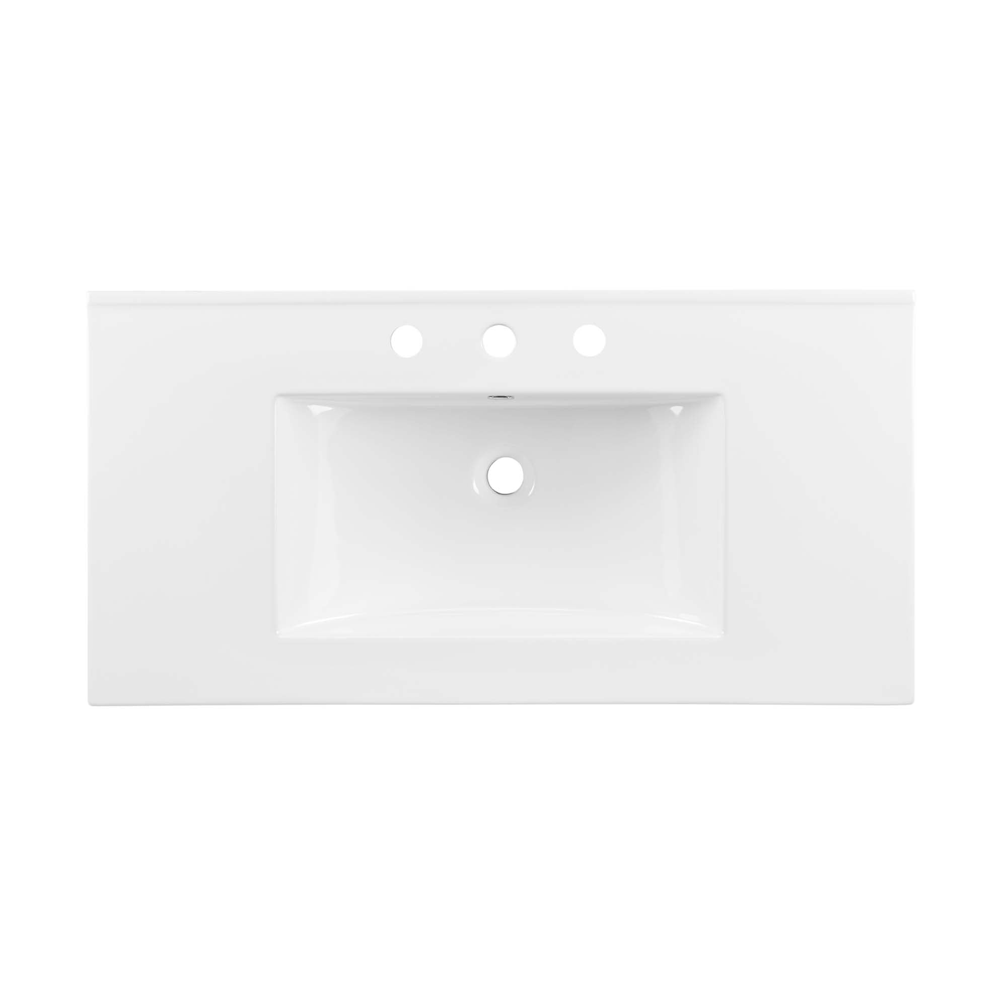 Cayman 36" Bathroom Sink, White