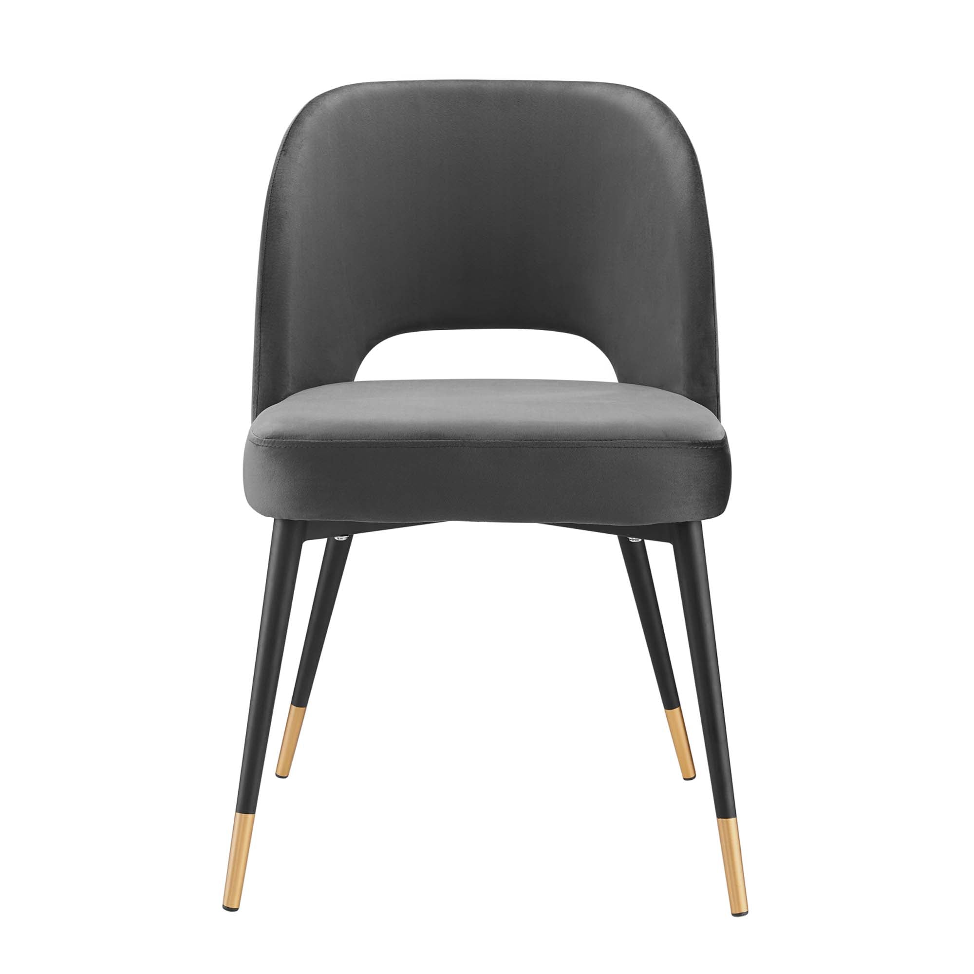 Rouse Performance Velvet Dining Side Chair, Charcoal