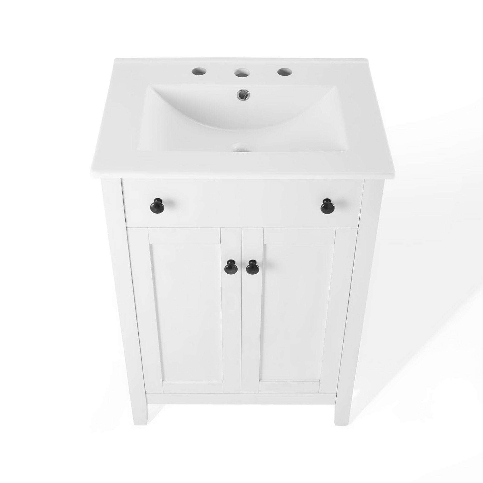Nantucket 24" Bathroom Vanity, White White