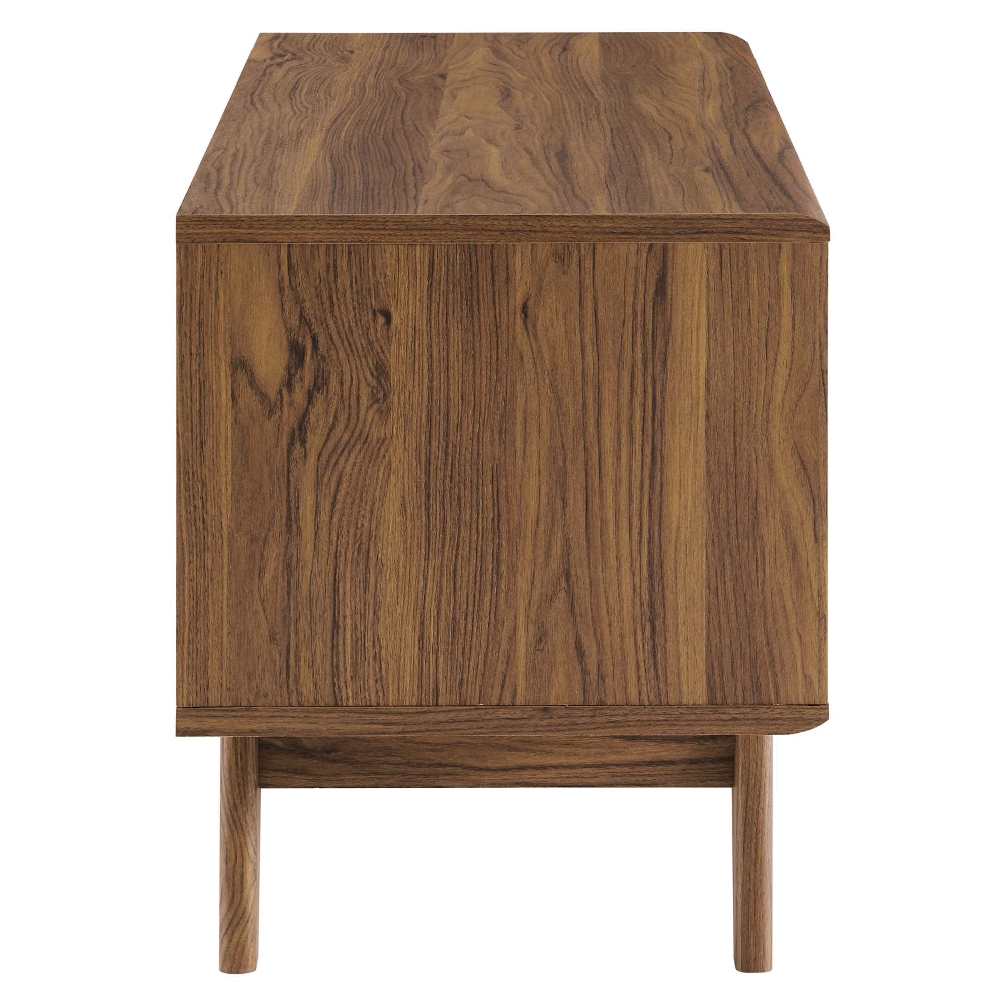 Envision Vinyl Record Display Stand, Walnut White