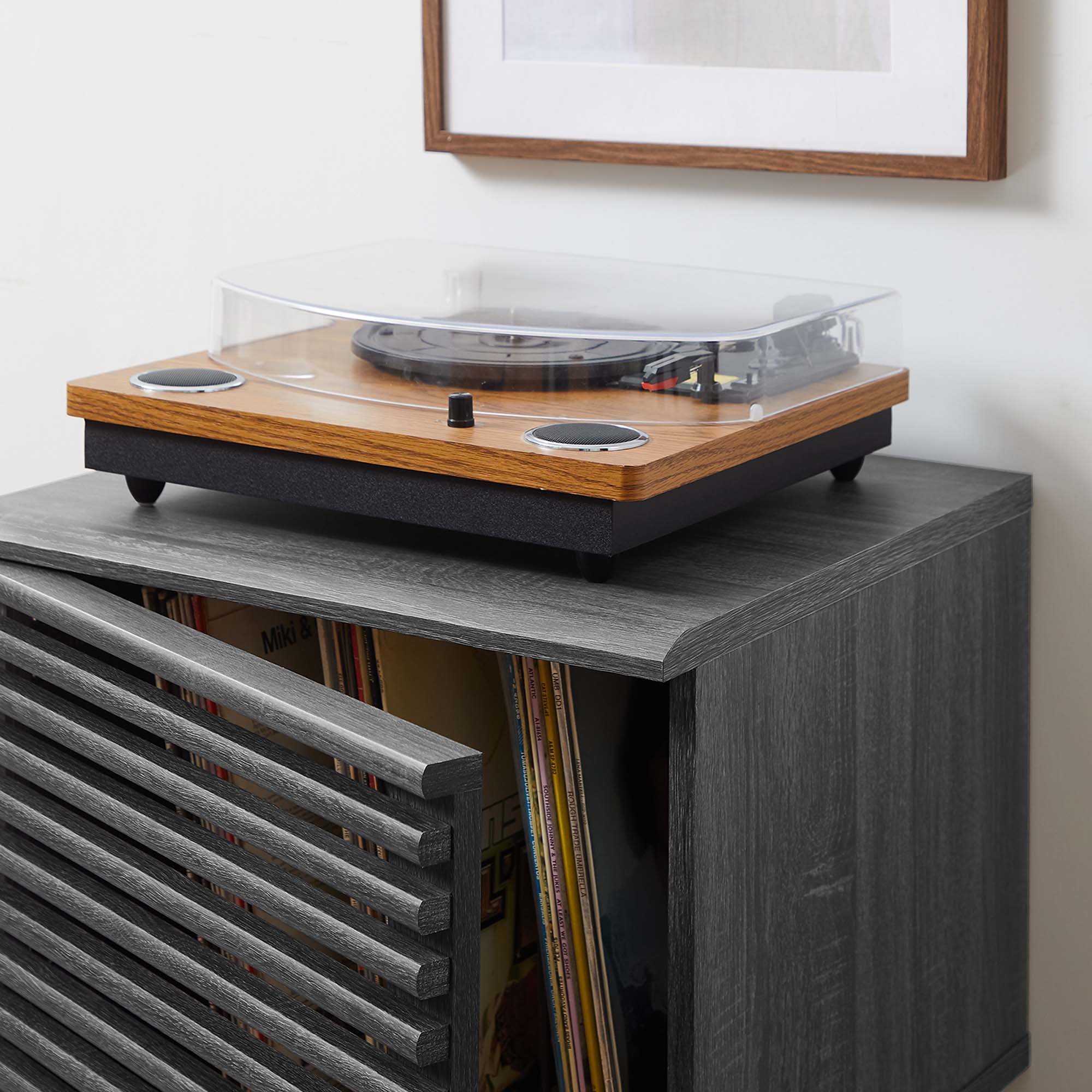 Render Vinyl Record Display Stand, Charcoal