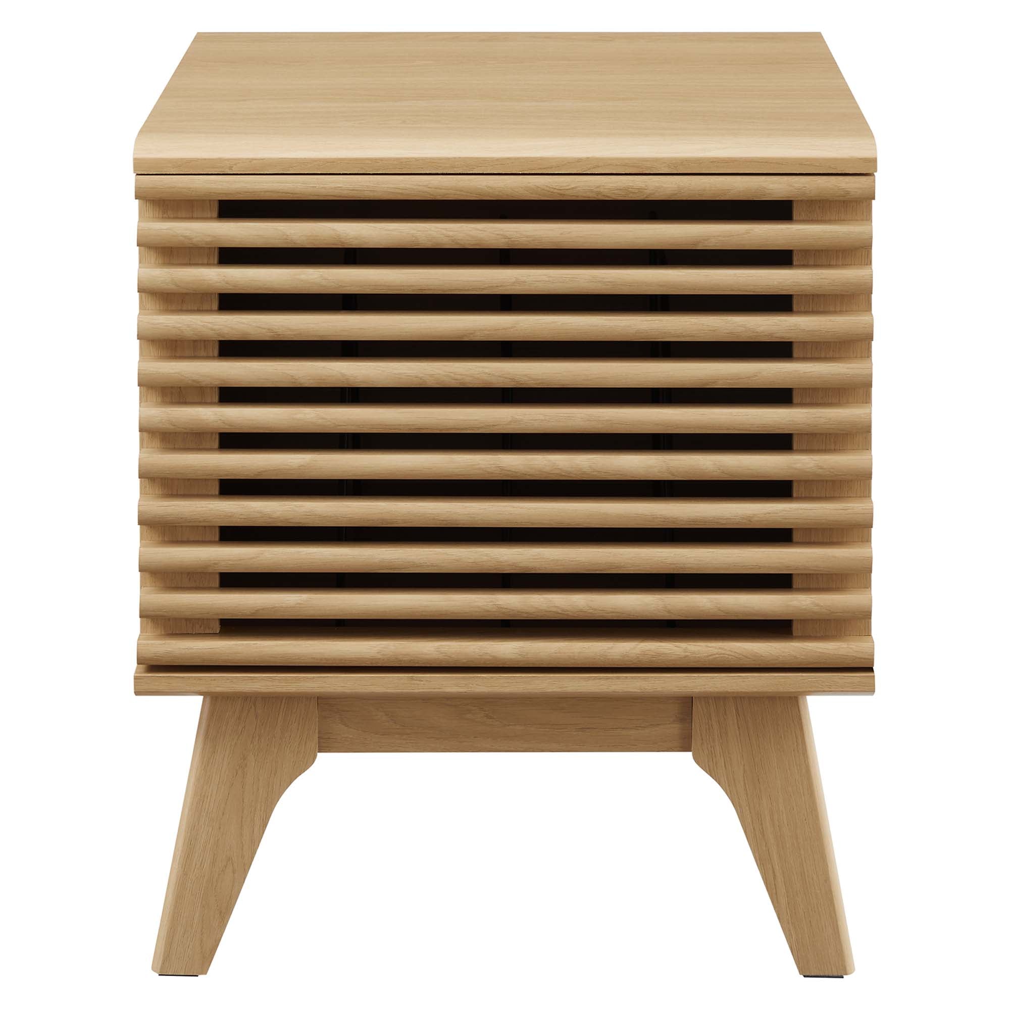 Render Vinyl Record Display Stand, Oak