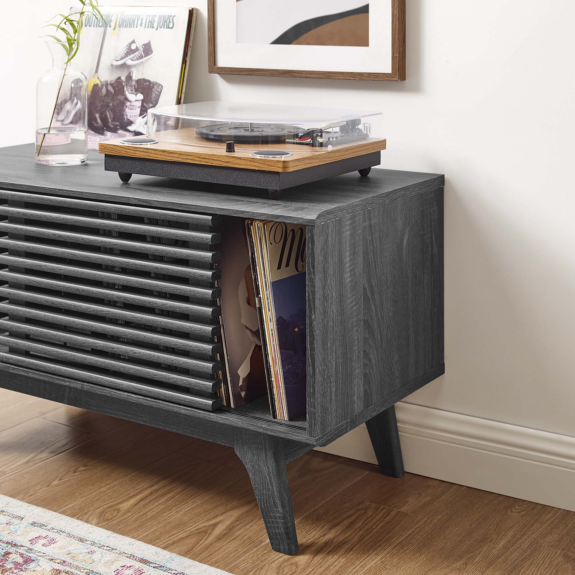 Render Vinyl Record Display Stand, Charcoal