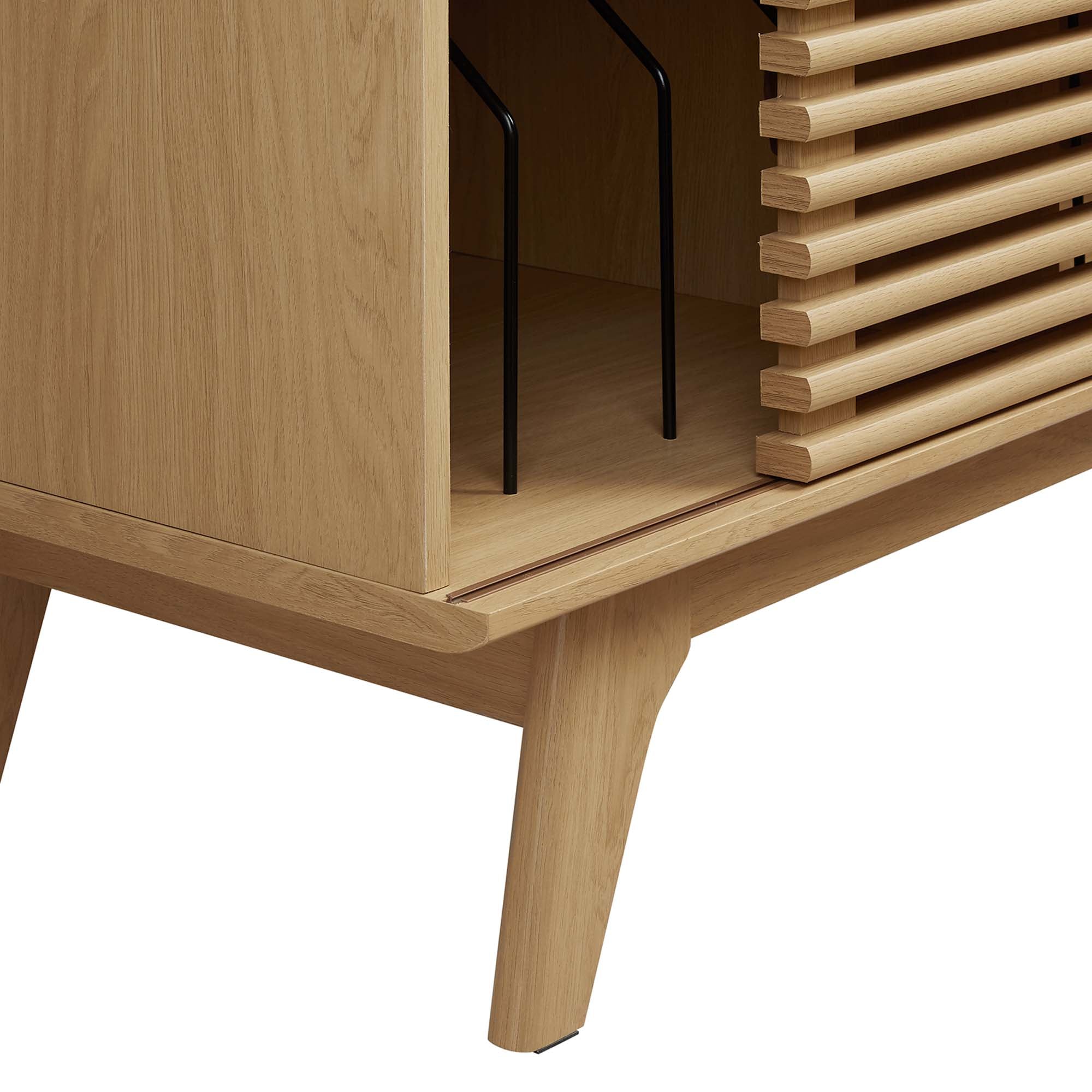 Render Vinyl Record Display Stand, Oak