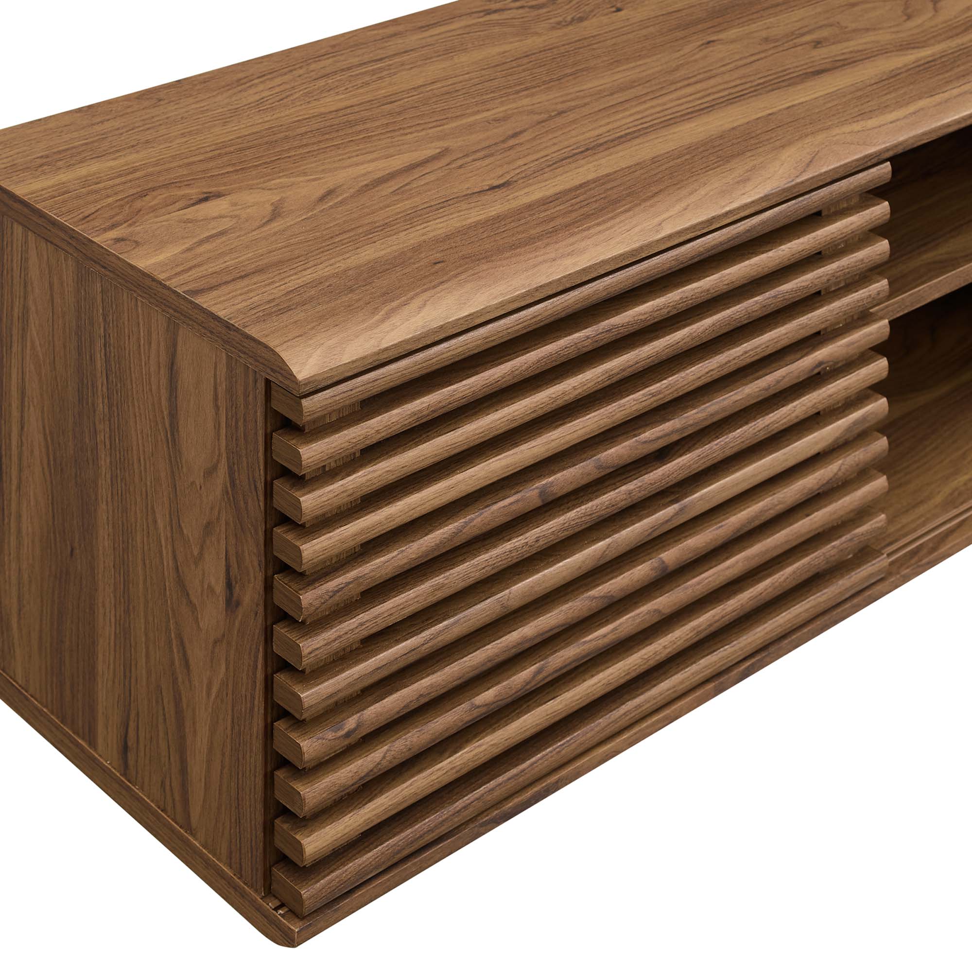 Render 60" Wall-Mount Media Console TV Stand, Walnut
