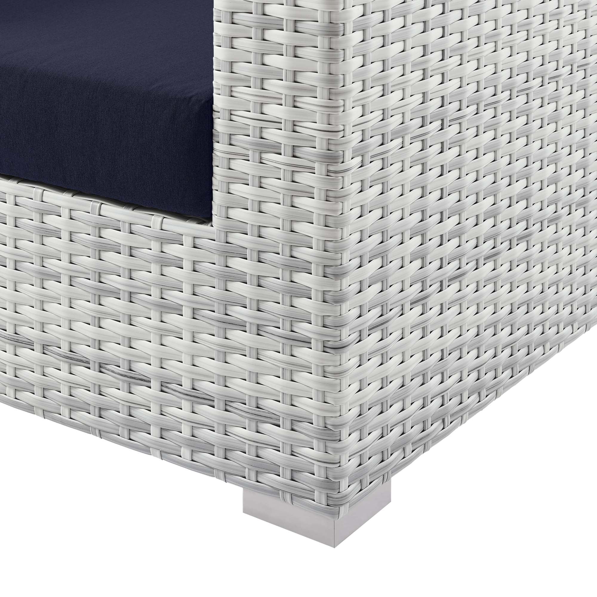 Convene Outdoor Patio Armchair, Light Gray Navy
