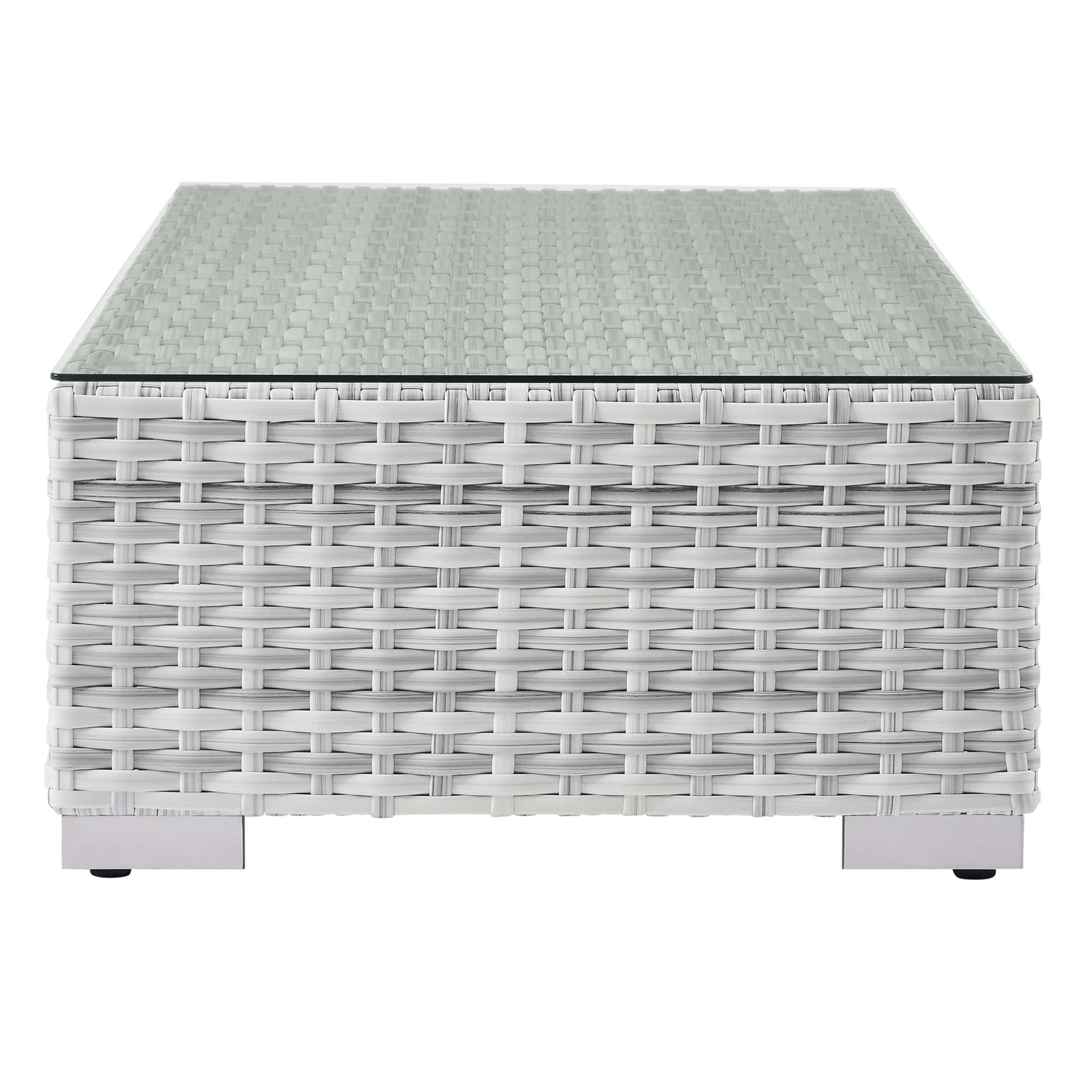 Convene Outdoor Patio Coffee Table, Light Gray