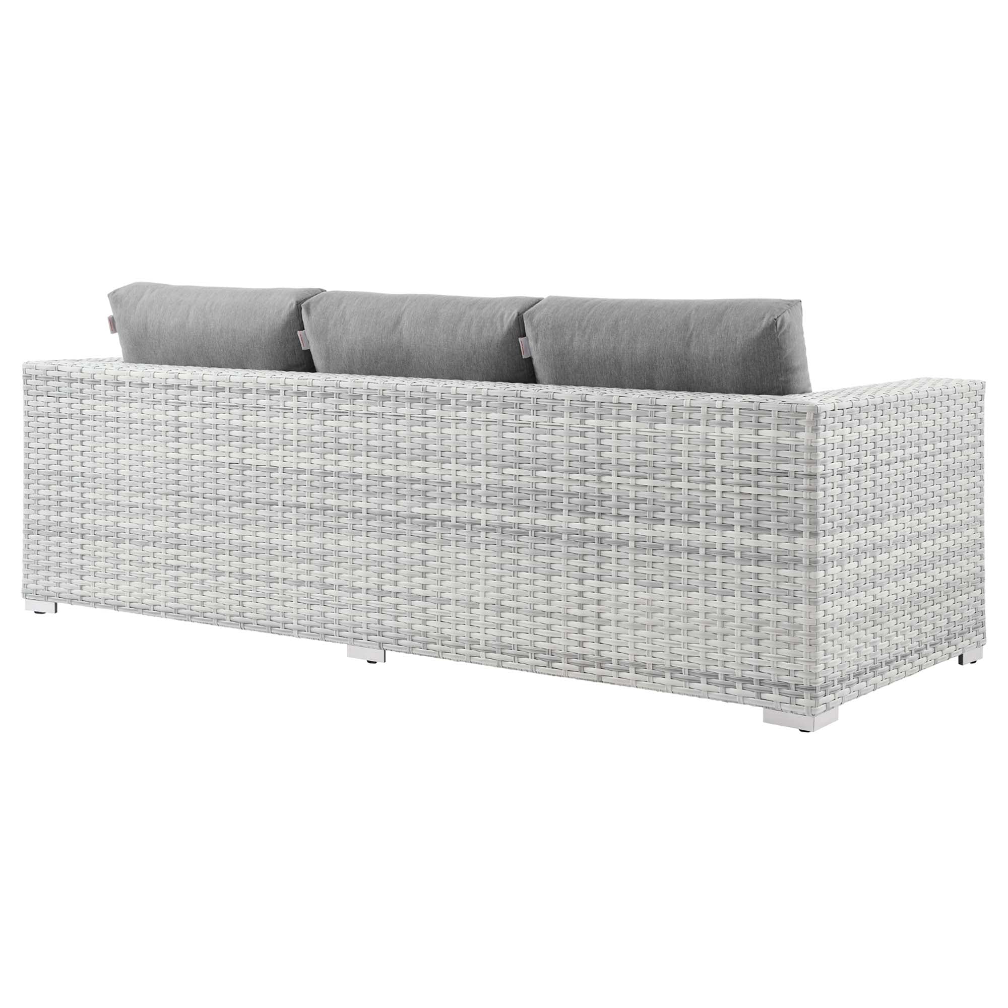 Convene Outdoor Patio Sofa, Light Gray Gray