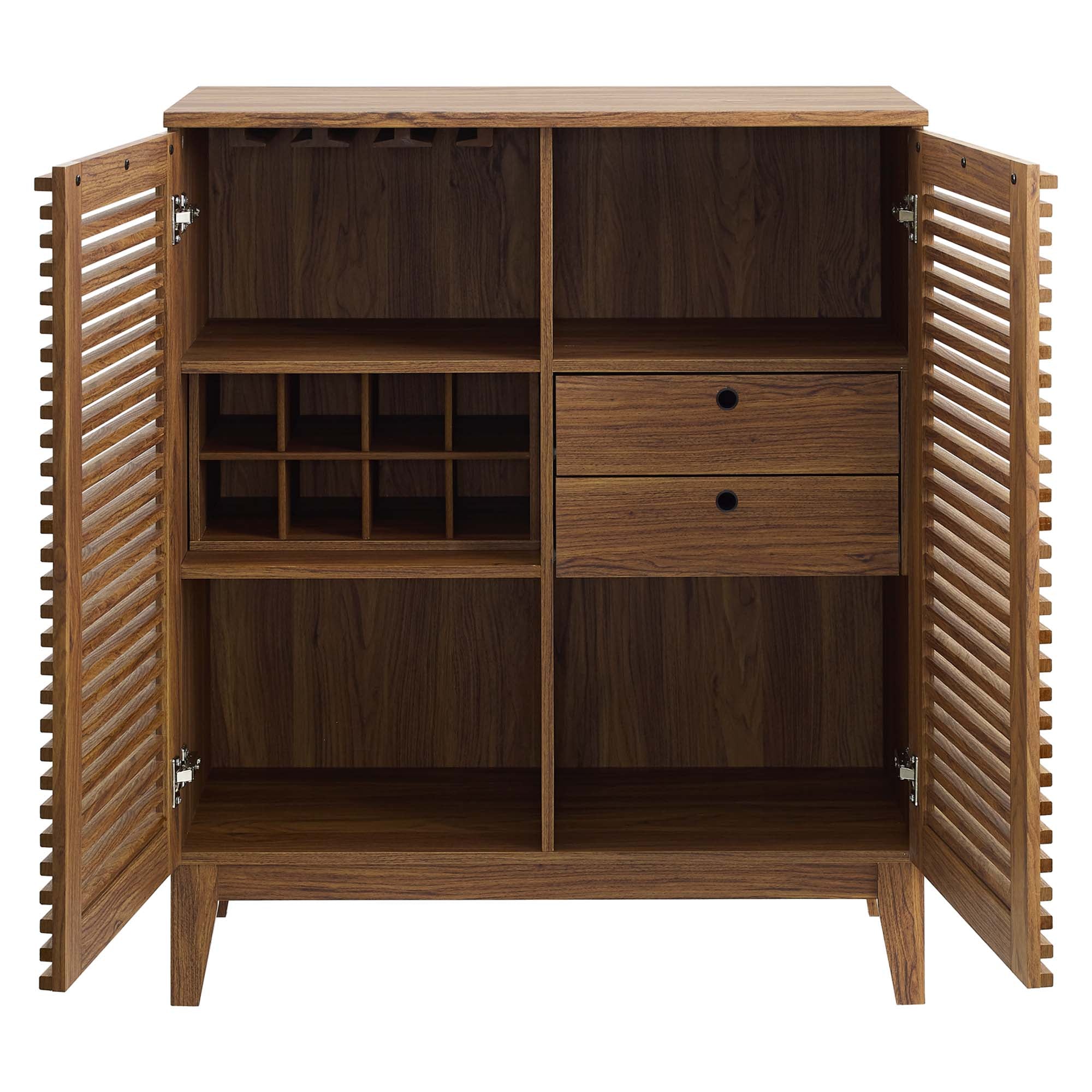 Render Bar Cabinet, Walnut