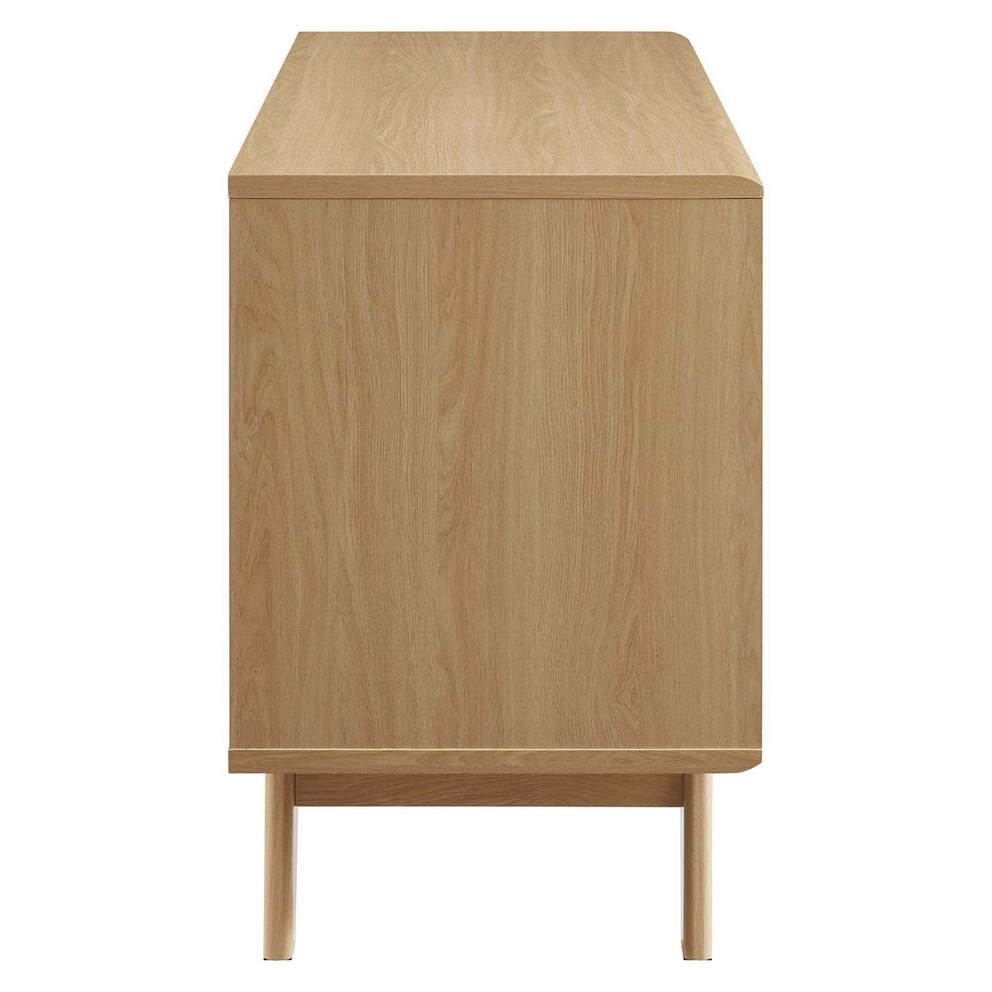 Render Vinyl Record Display Stand, Oak