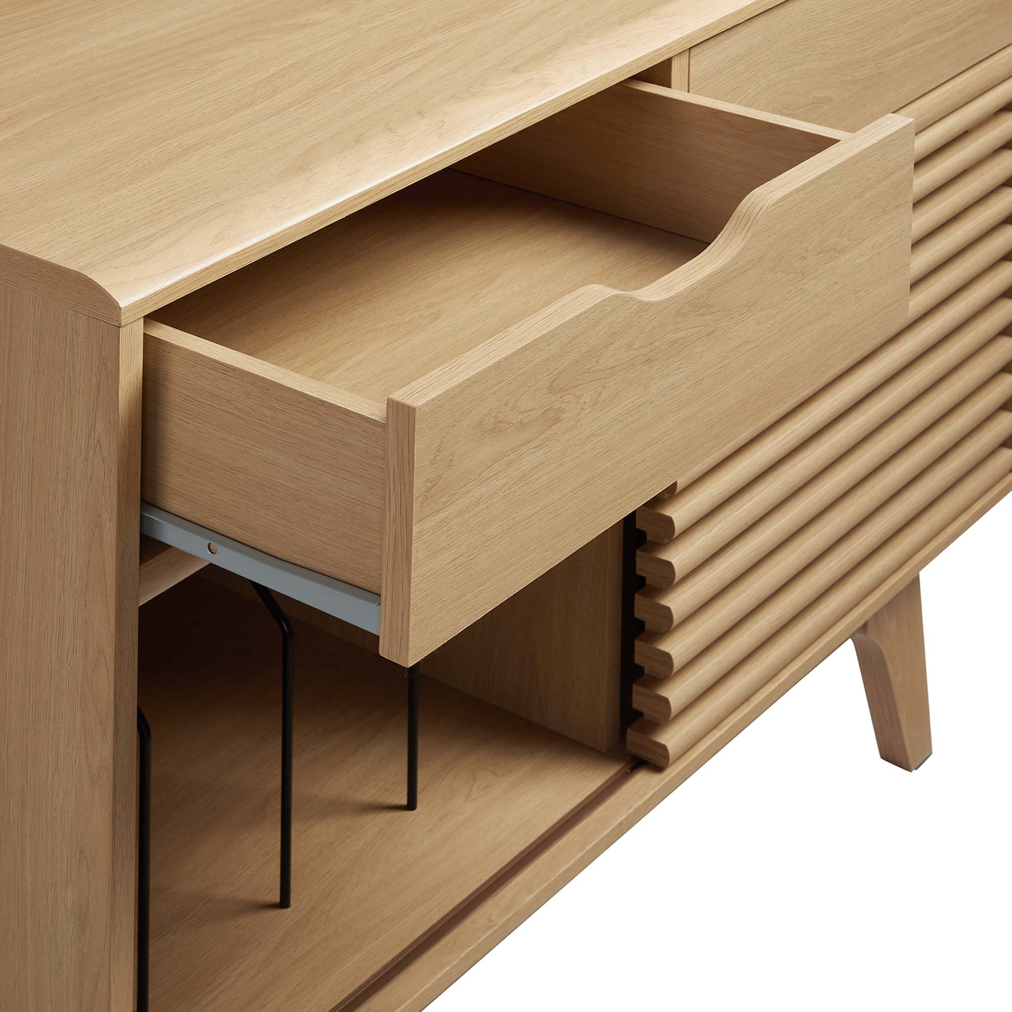 Render Vinyl Record Display Stand, Oak