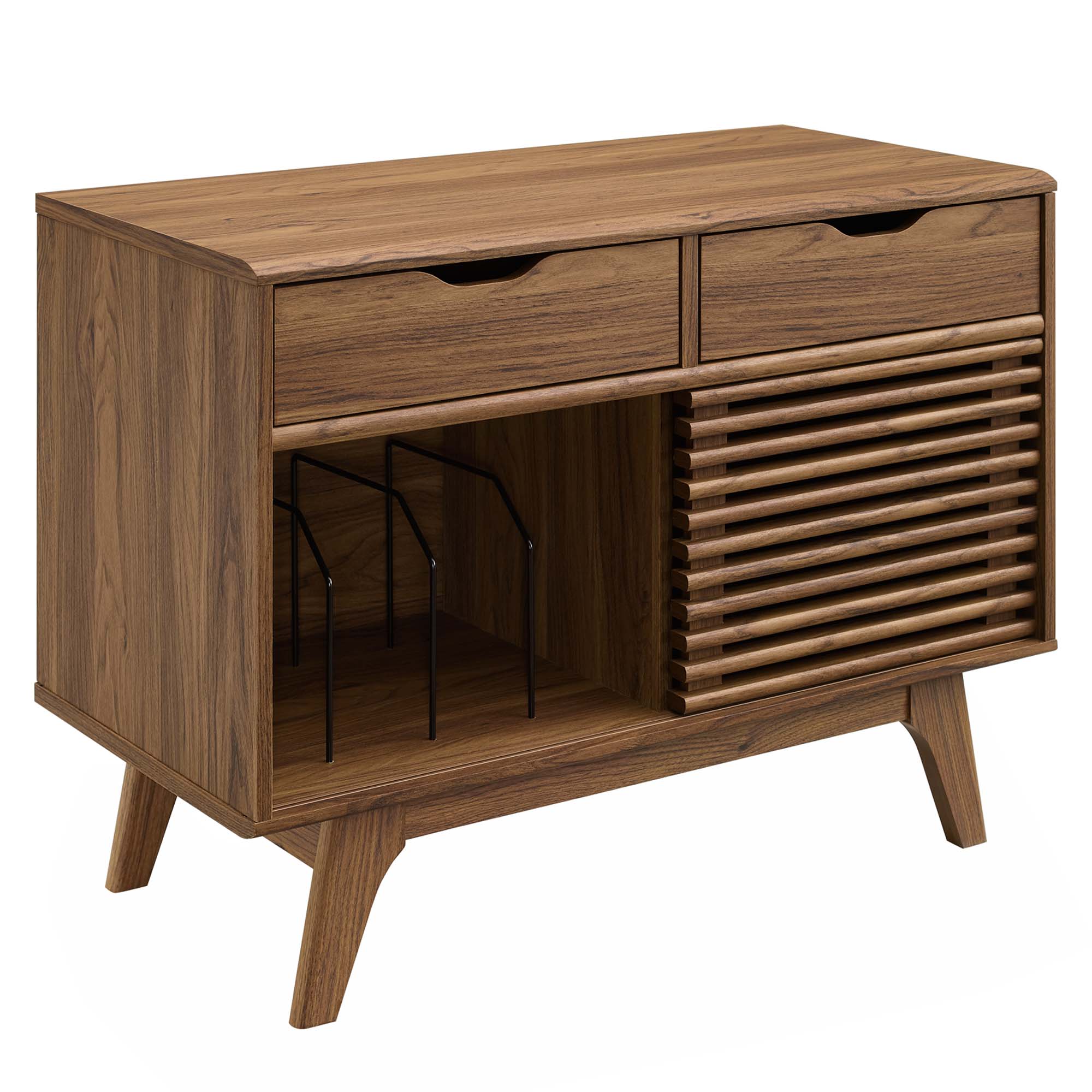 Render Vinyl Record Display Stand, Walnut