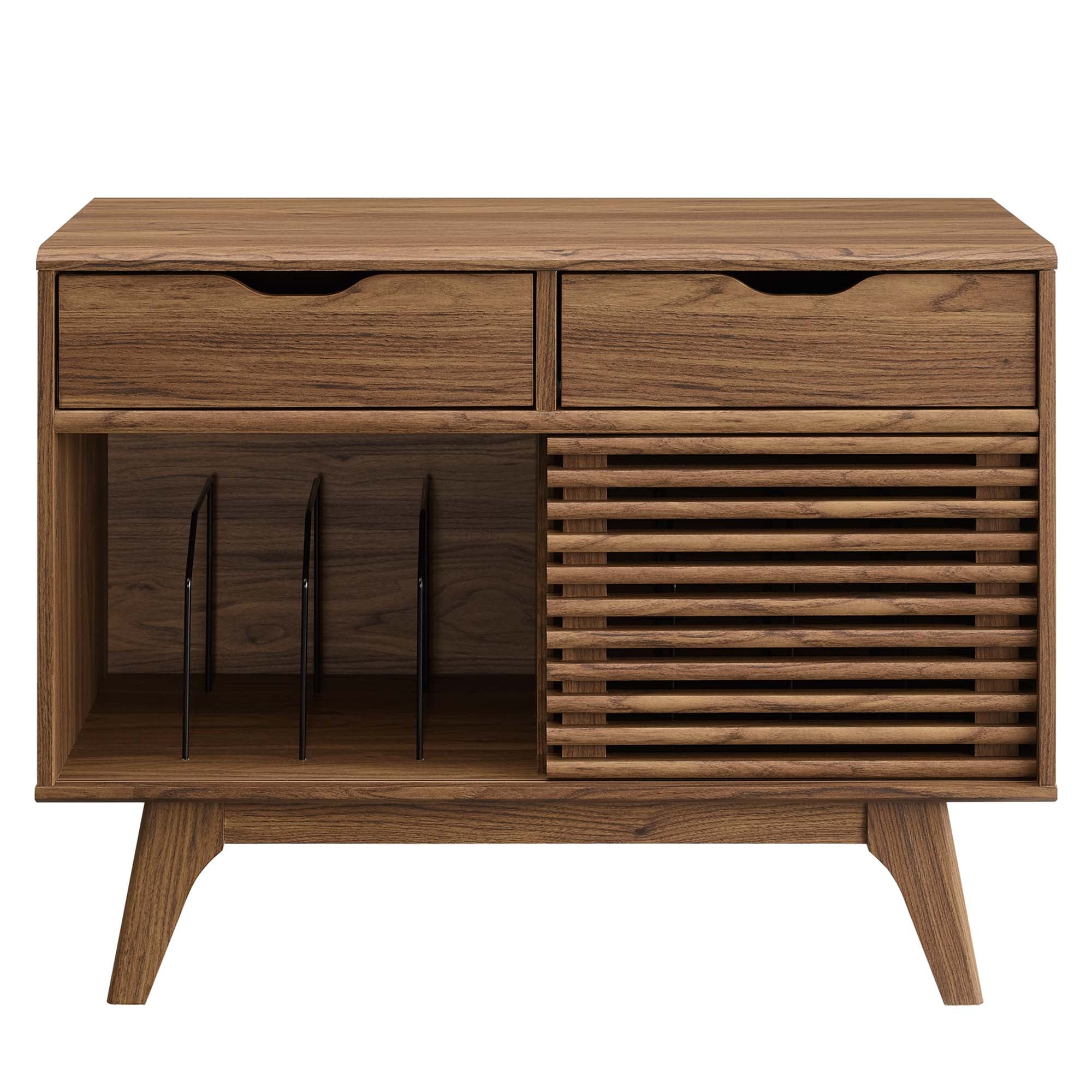 Render Vinyl Record Display Stand, Walnut