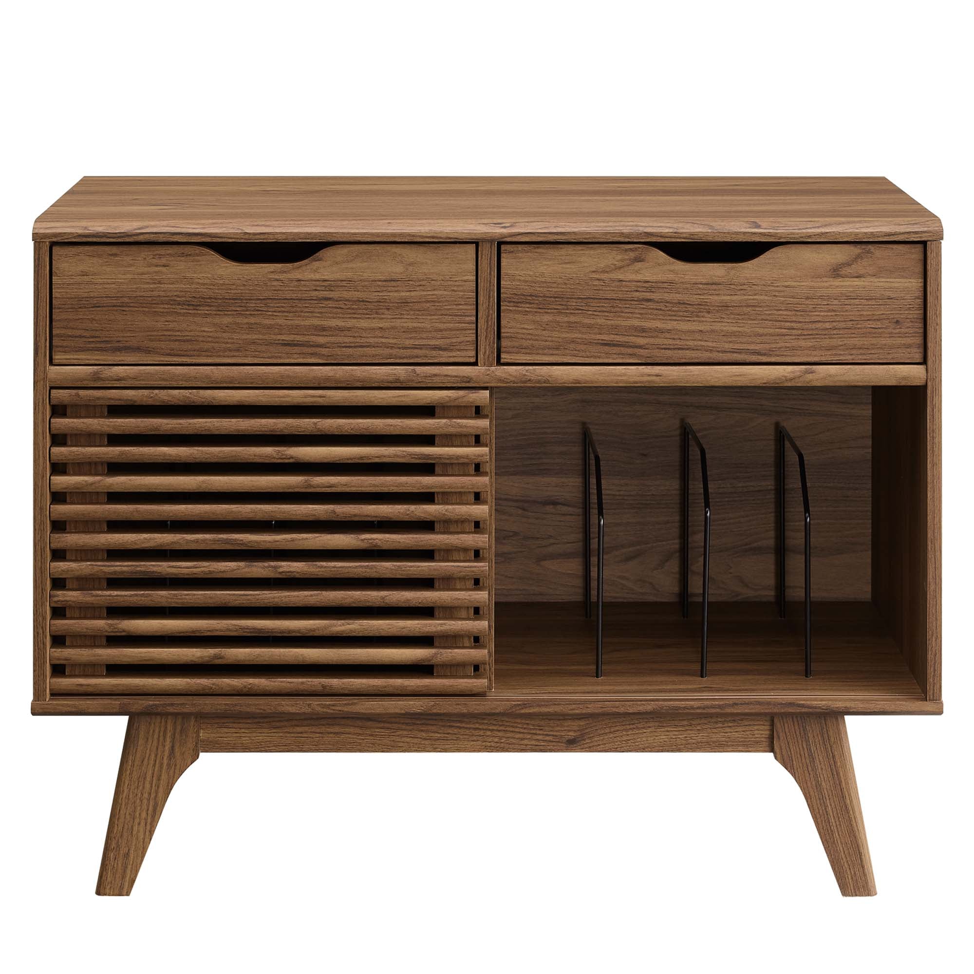 Render Vinyl Record Display Stand, Walnut