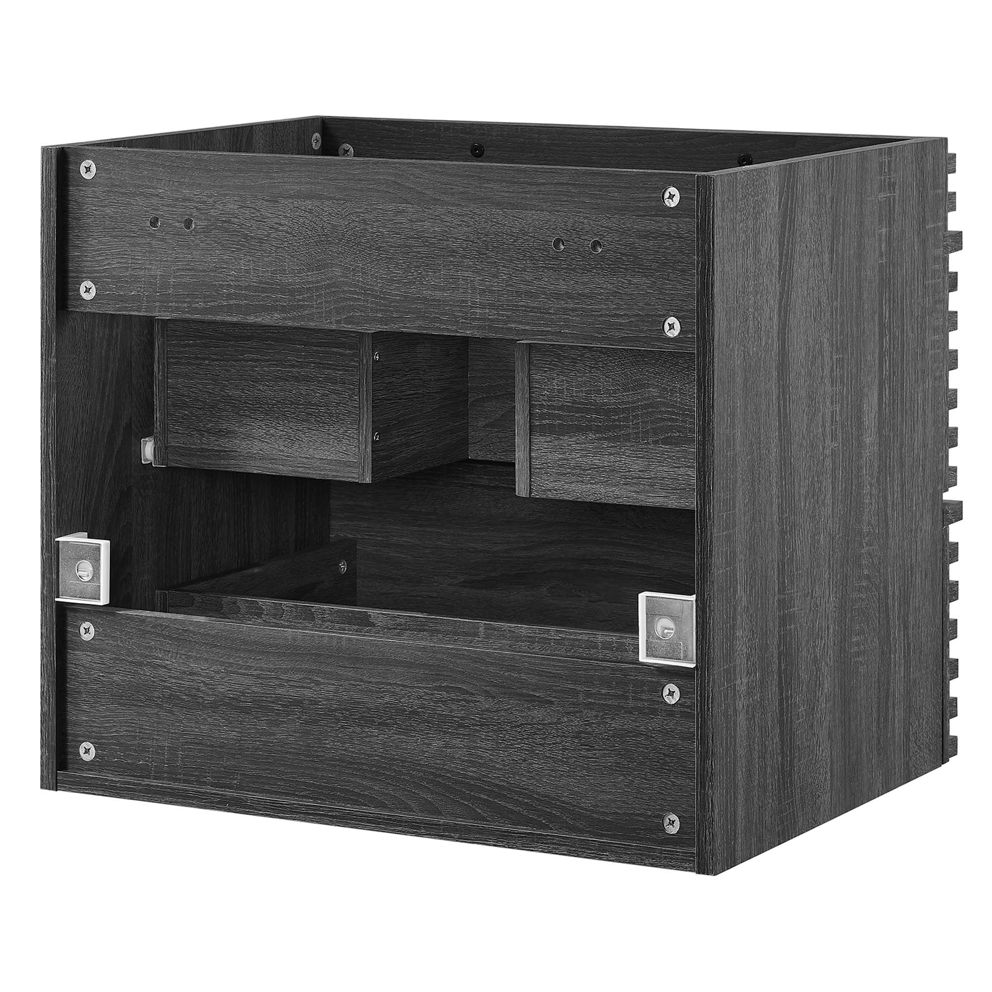 Render 24" Wall-Mount Bathroom Vanity Cabinet (Sink Basin Not Included), Charcoal