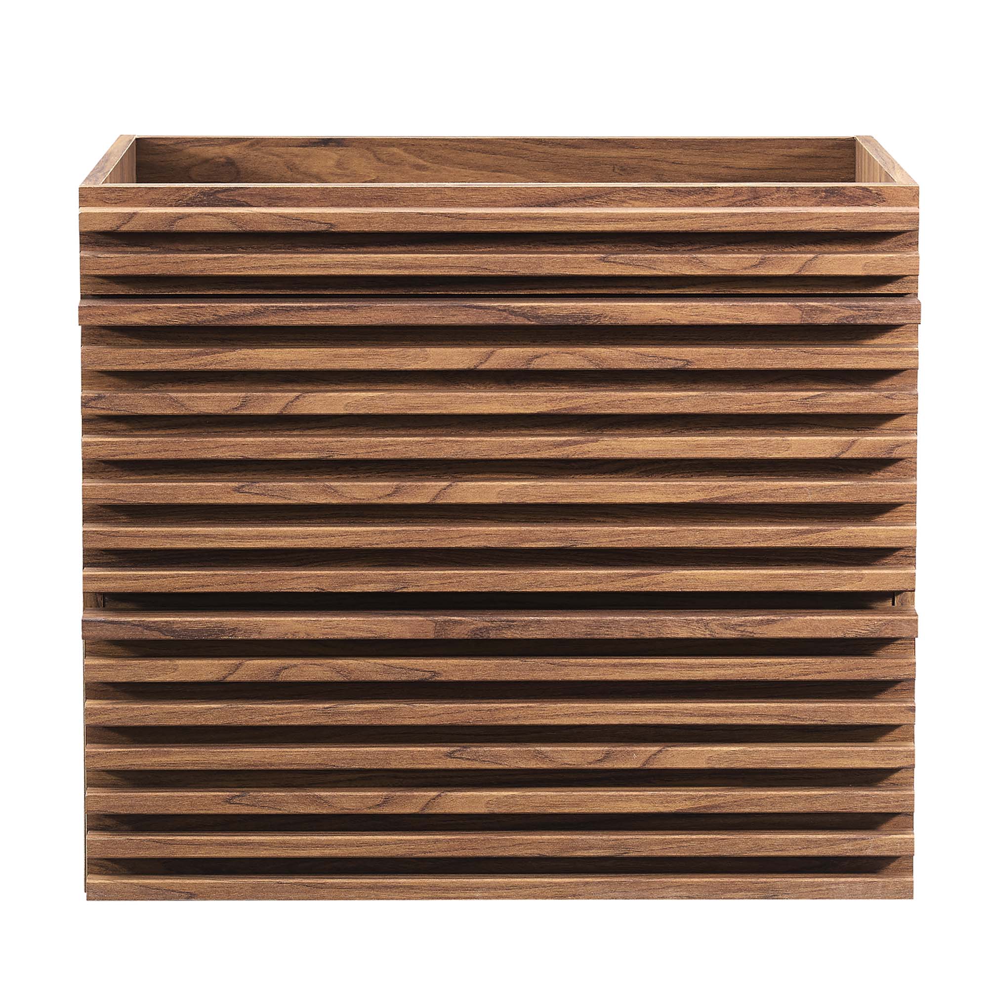 Render 24" Wall-Mount Bathroom Vanity Cabinet (Sink Basin Not Included), Walnut
