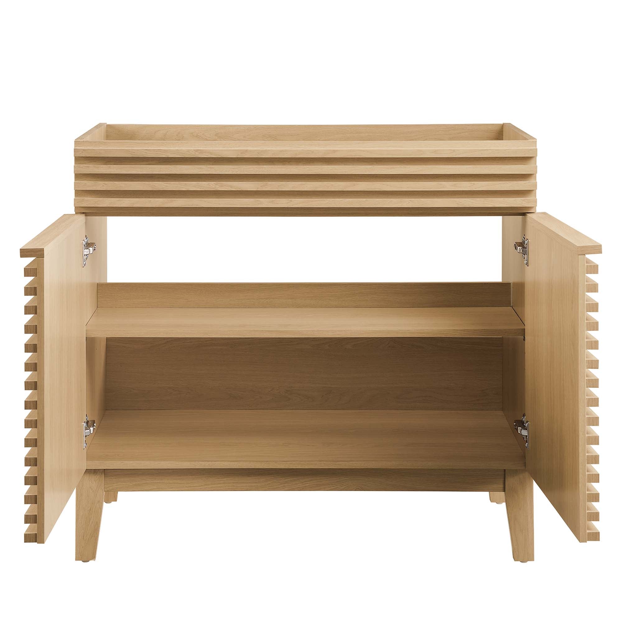 Render 36" Bathroom Vanity Cabinet, Oak