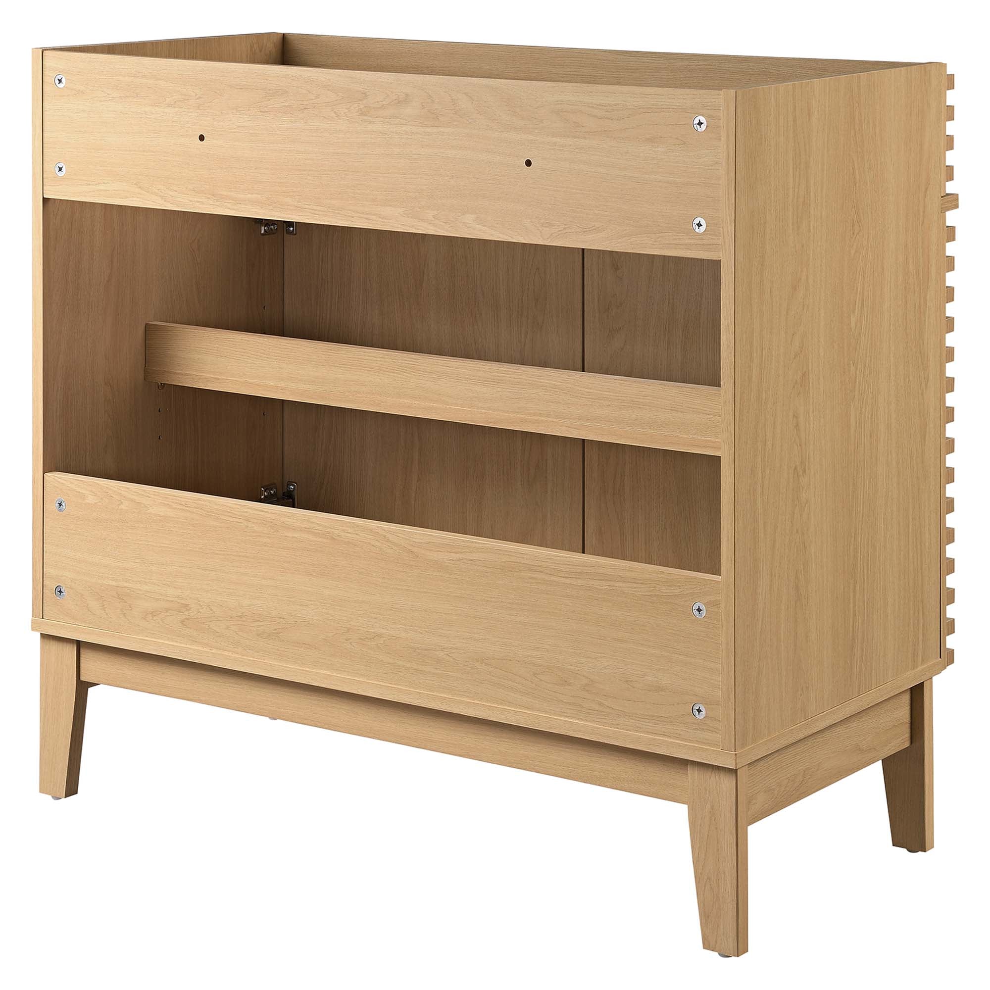 Render 36" Bathroom Vanity Cabinet, Oak