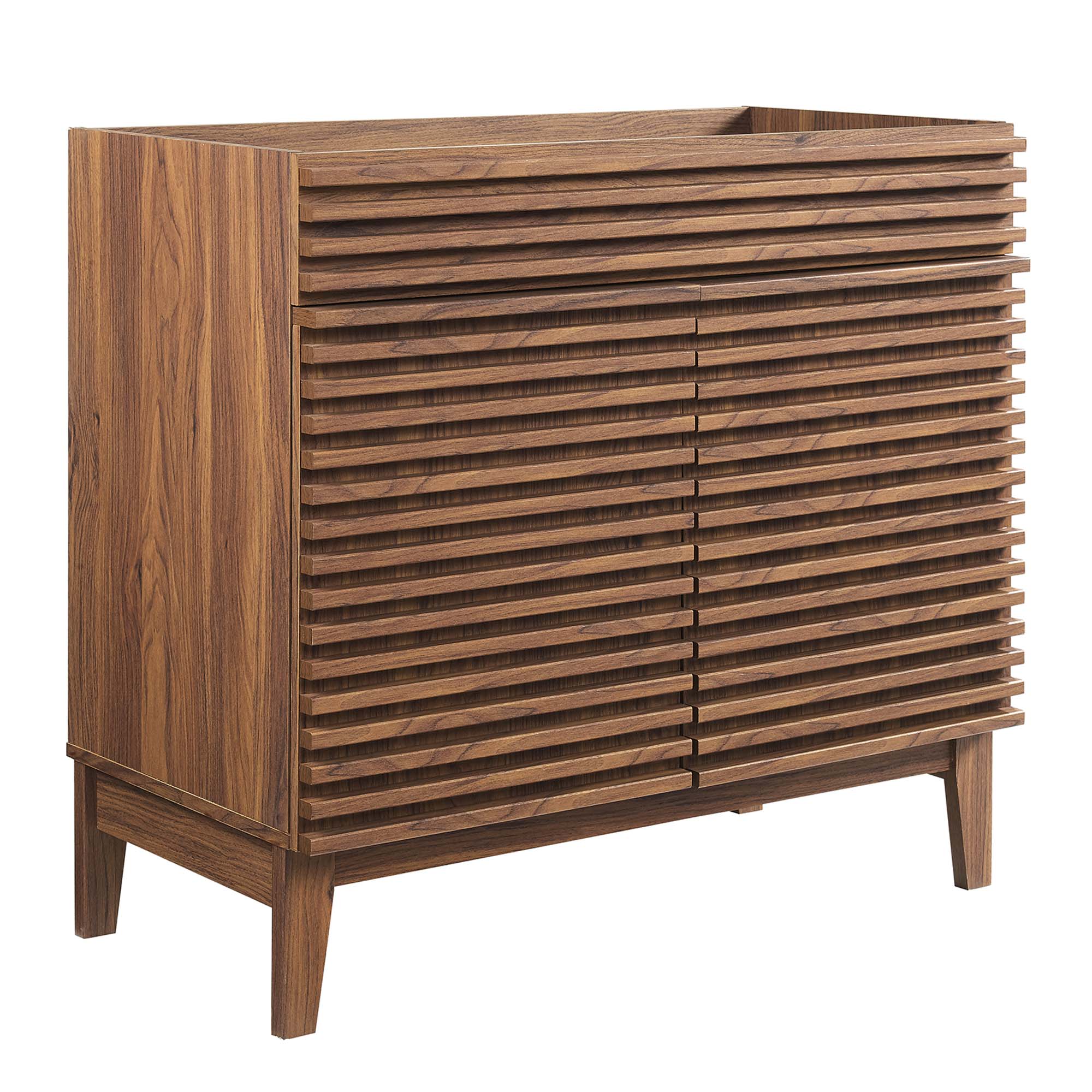 Render 36" Bathroom Vanity Cabinet, Walnut