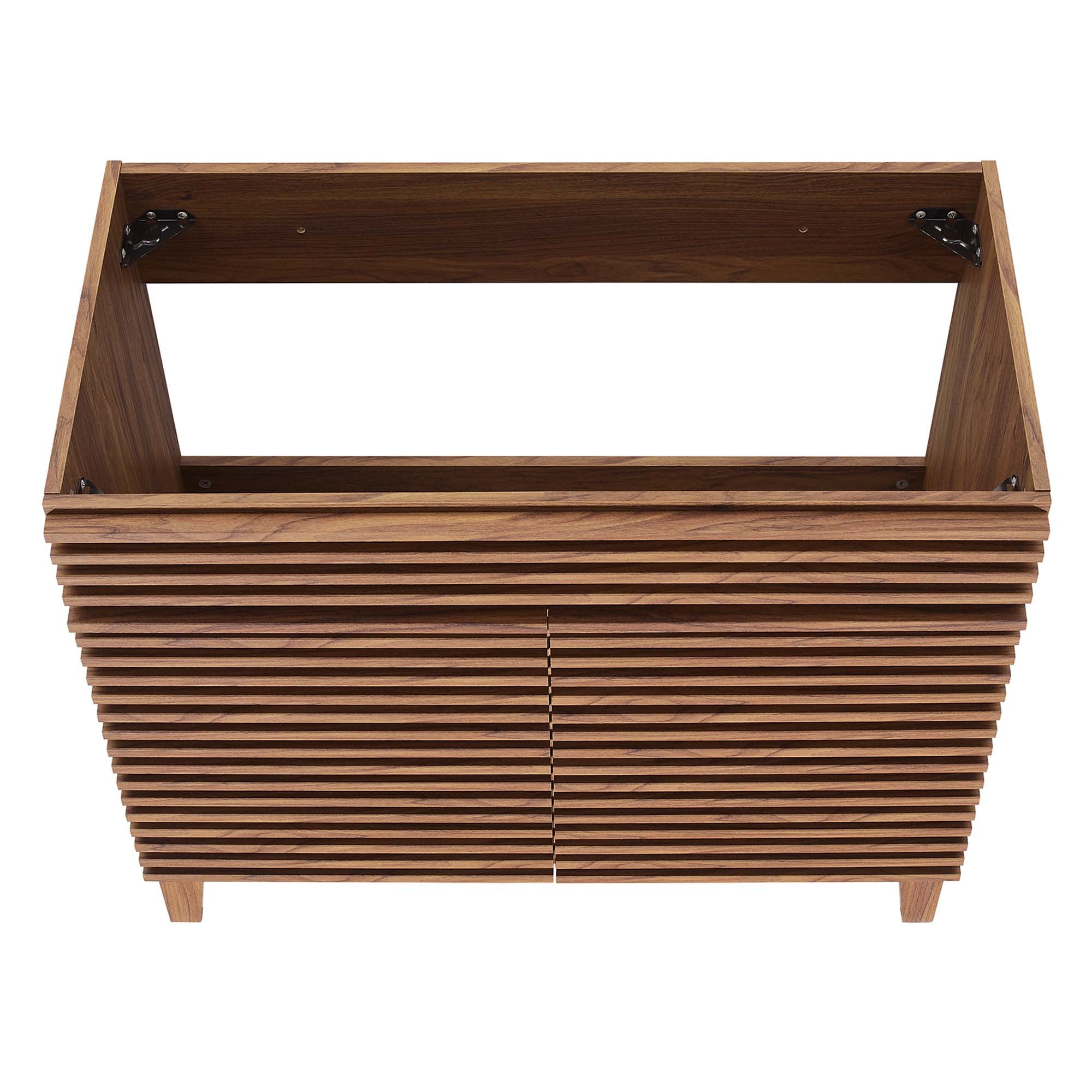 Render 36" Bathroom Vanity Cabinet, Walnut