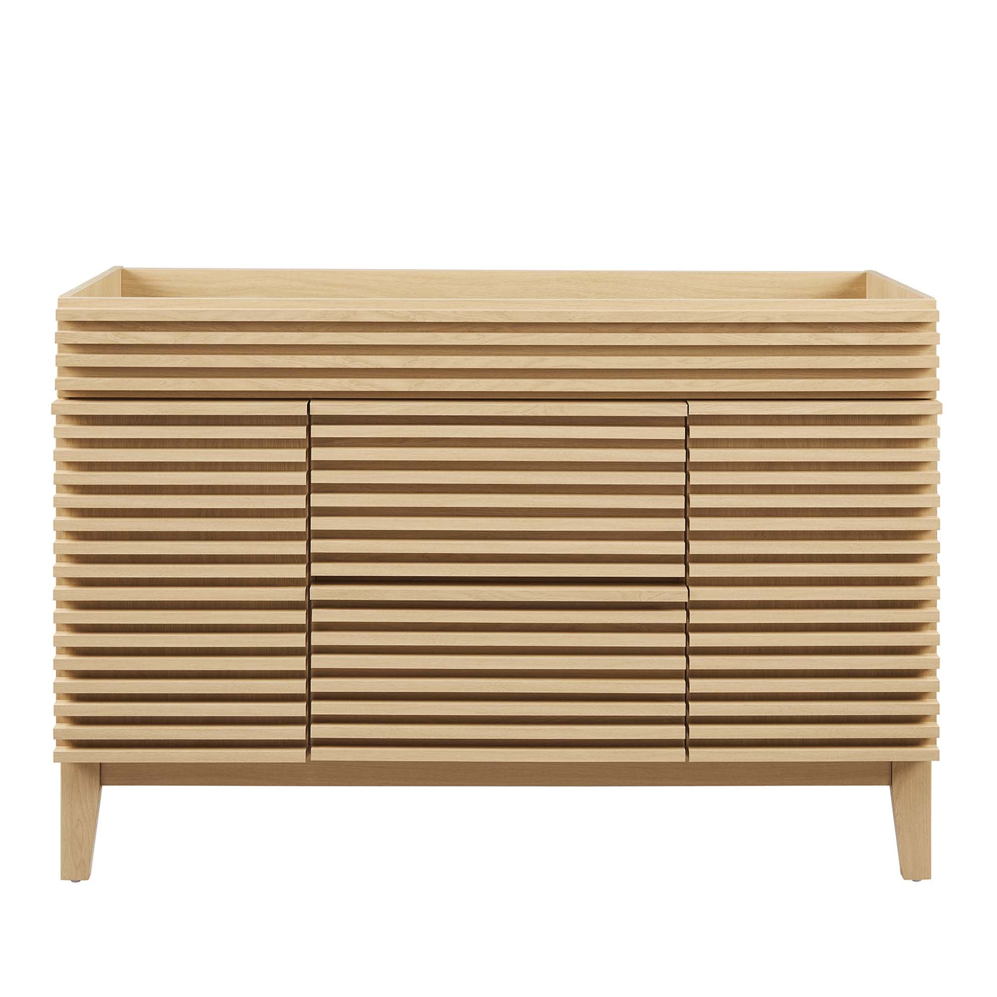 Render 48" Single Sink Compatible (not included) Bathroom Vanity Cabinet, Oak