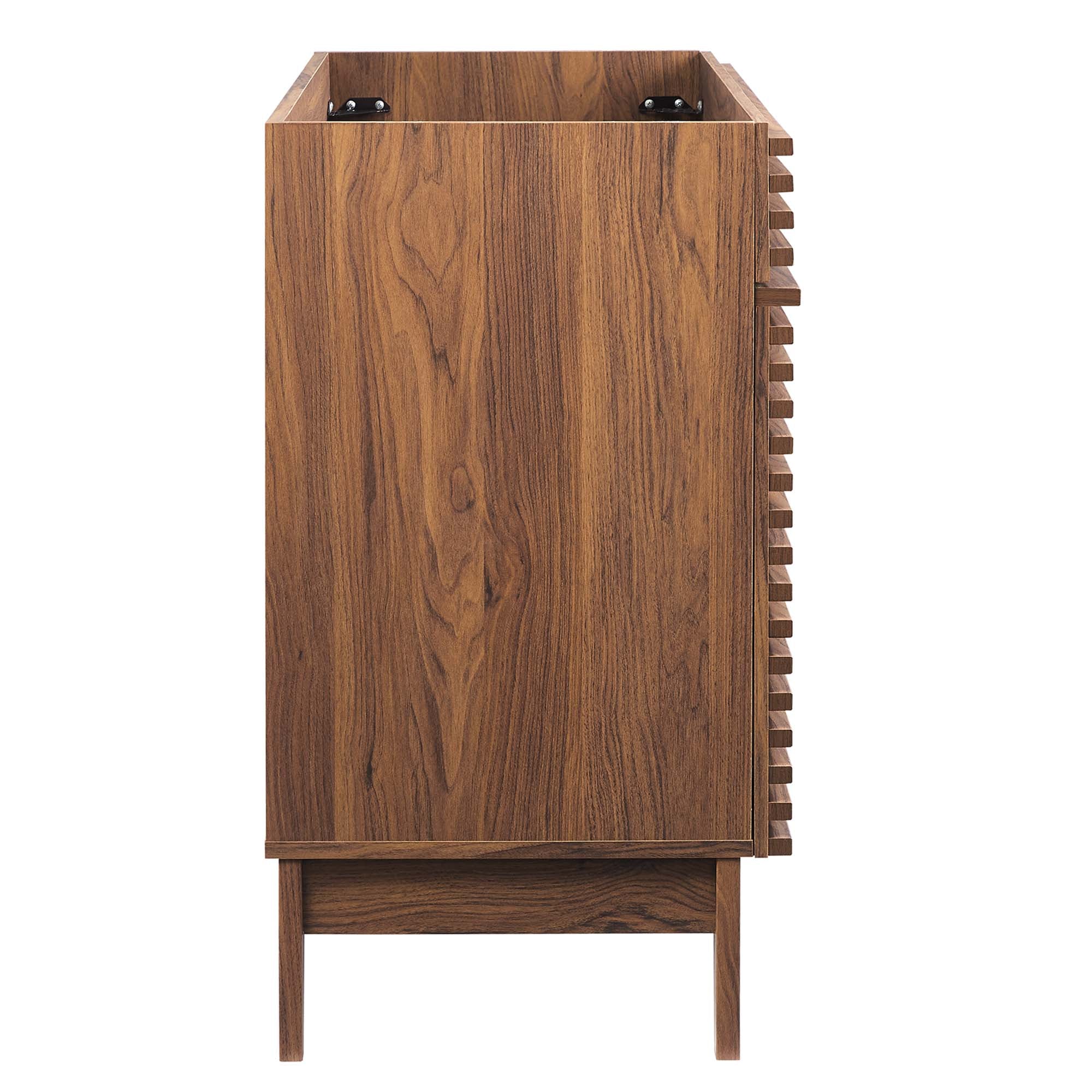 Render 48" Single Sink Compatible (not included) Bathroom Vanity Cabinet, Walnut