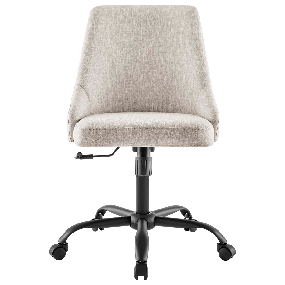 Designate Swivel Upholstered Office Chair, Black Beige