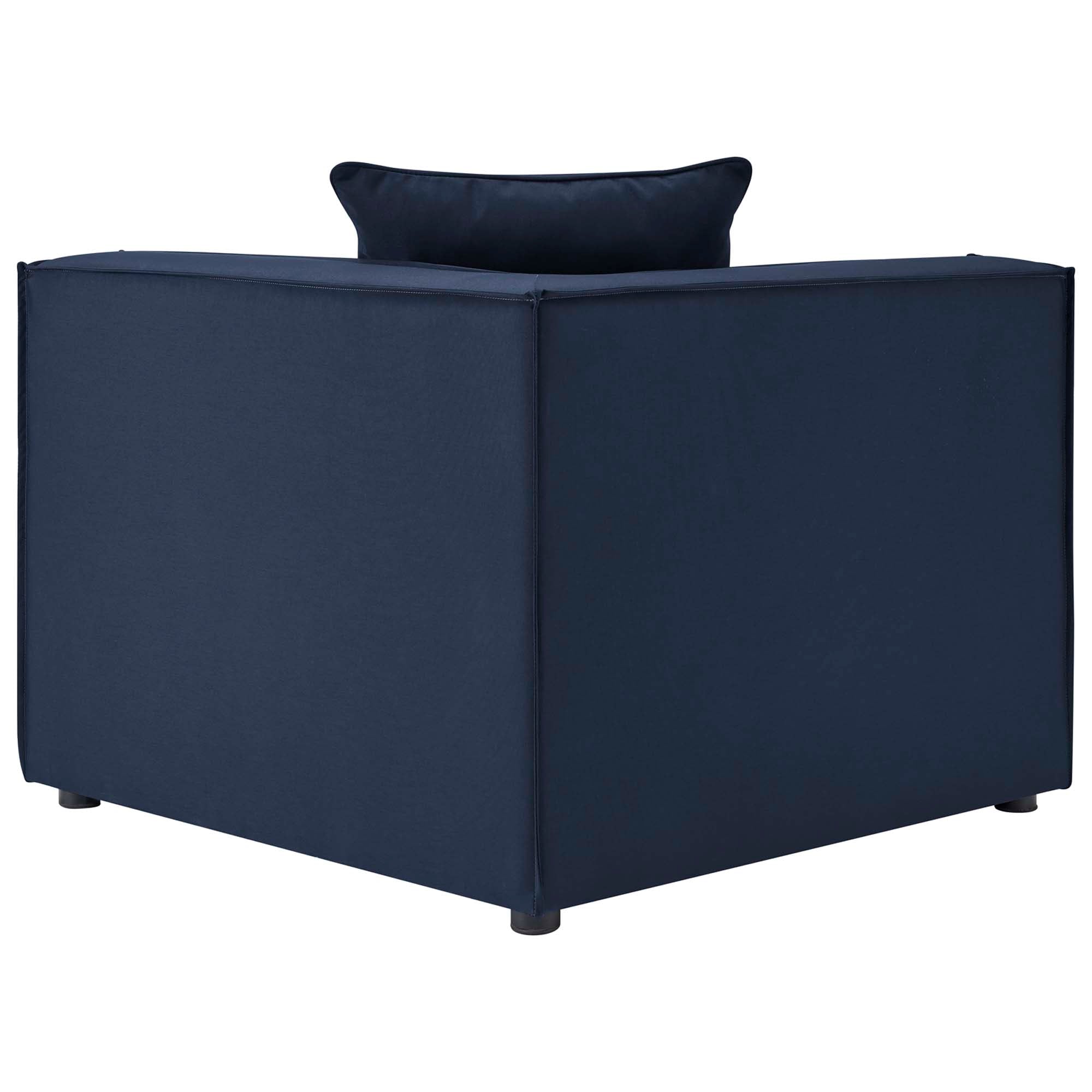 Saybrook 2-Piece Outdoor Patio Upholstered Sectional Sofa Loveseat, Navy