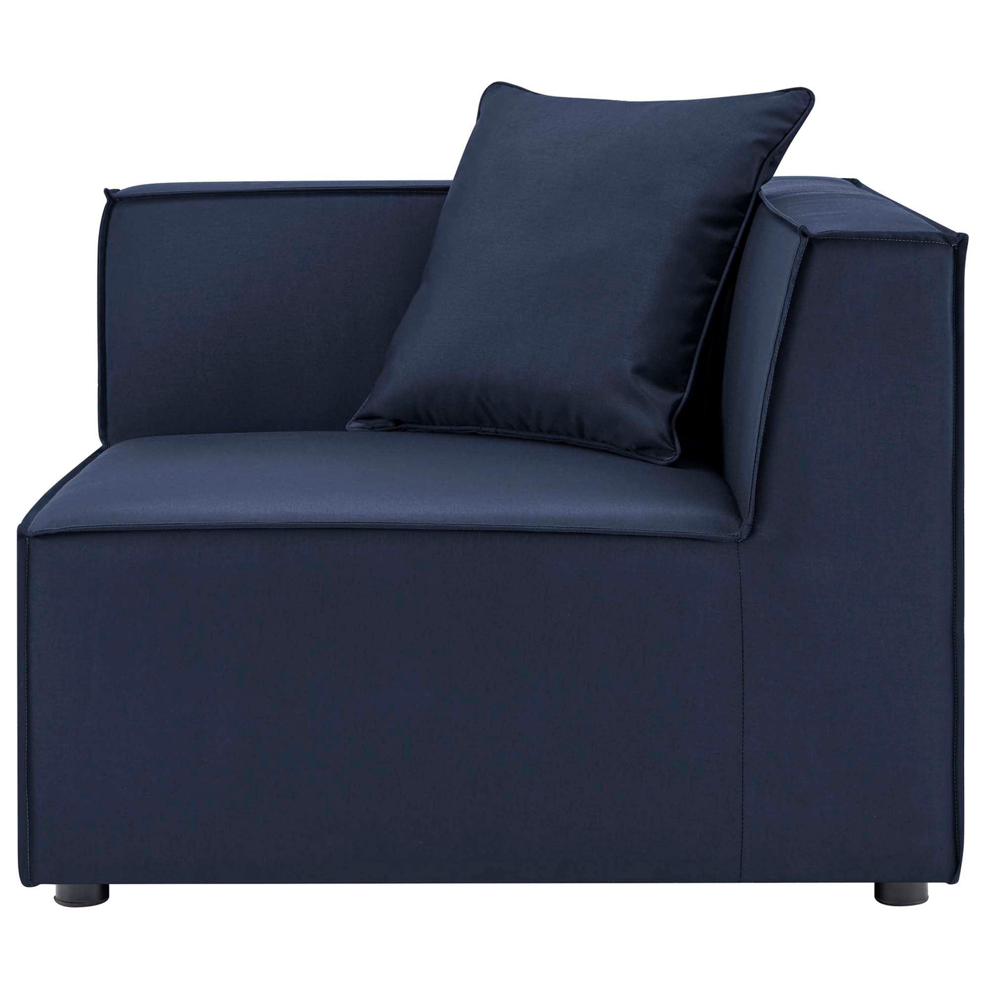Saybrook 2-Piece Outdoor Patio Upholstered Sectional Sofa Loveseat, Navy