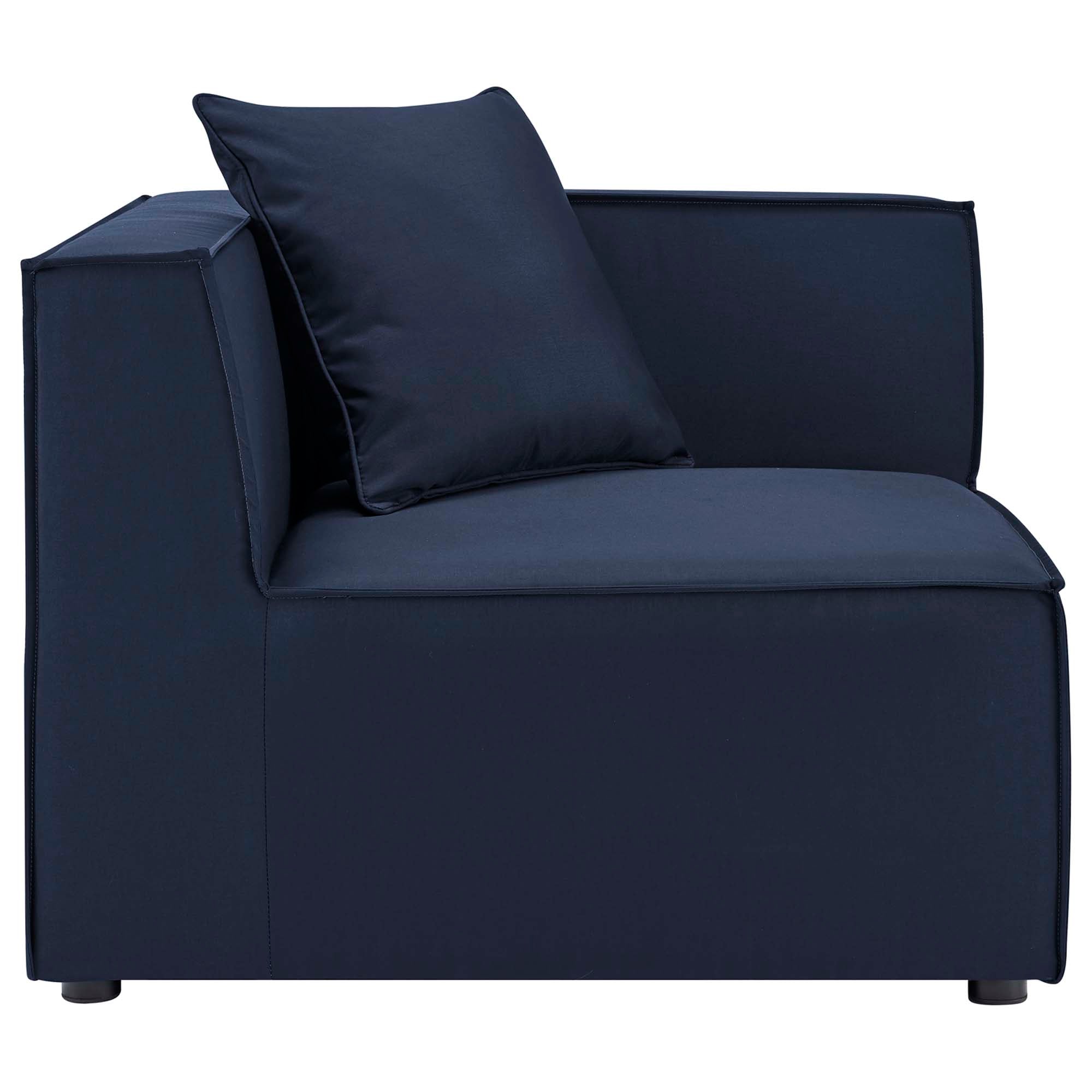 Saybrook 3-Piece Outdoor Patio Upholstered Sectional Sofa, Navy