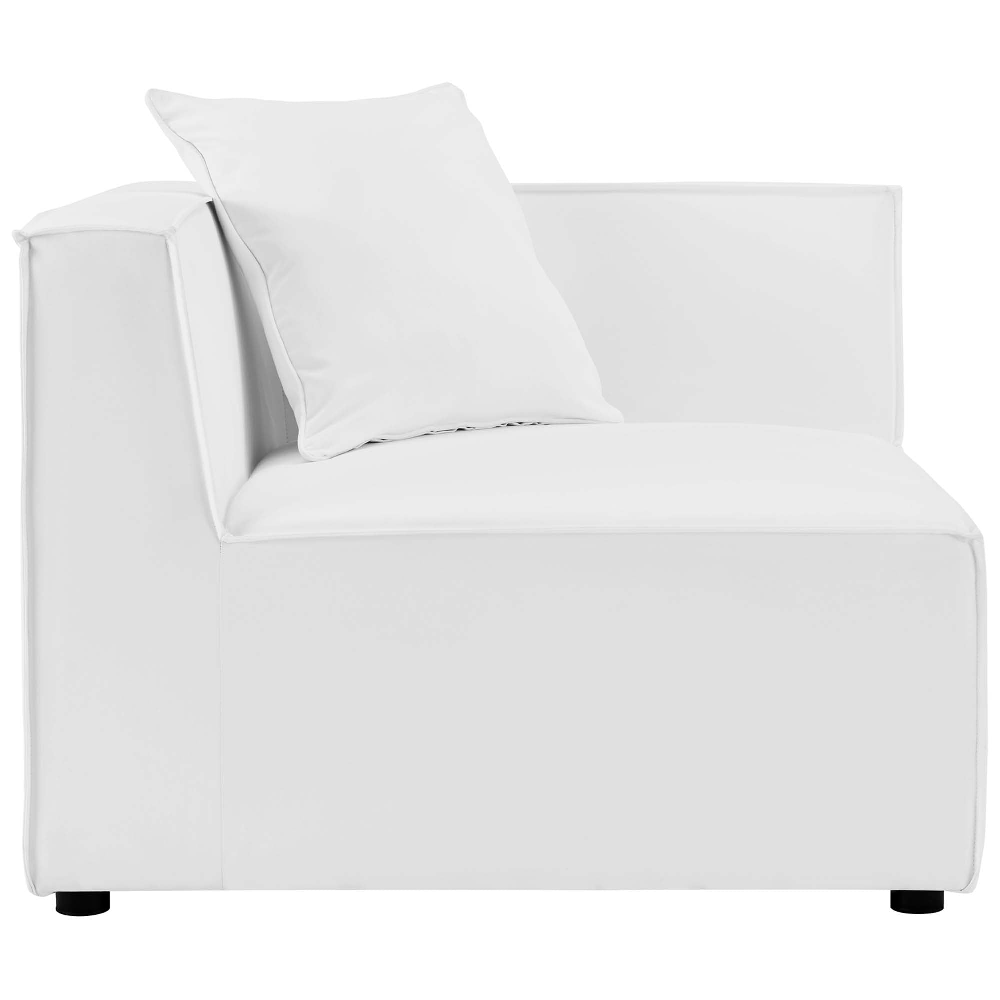 Saybrook 3-Piece Outdoor Patio Upholstered Sectional Sofa, White