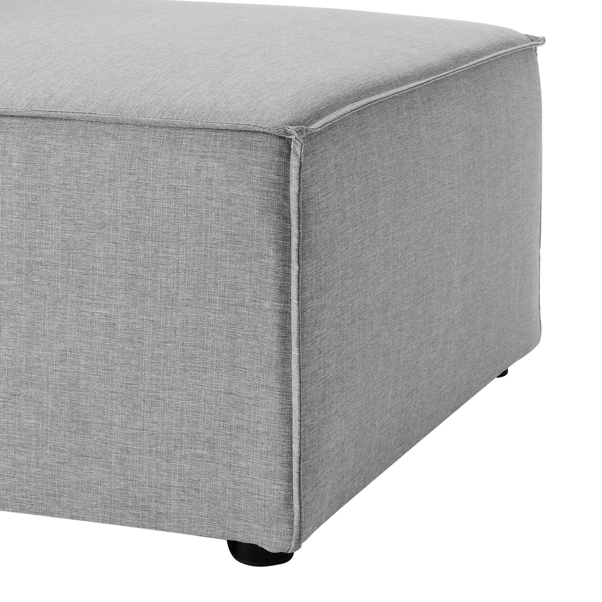 Saybrook 4-Piece Outdoor Patio Upholstered Sectional Sofa, Gray