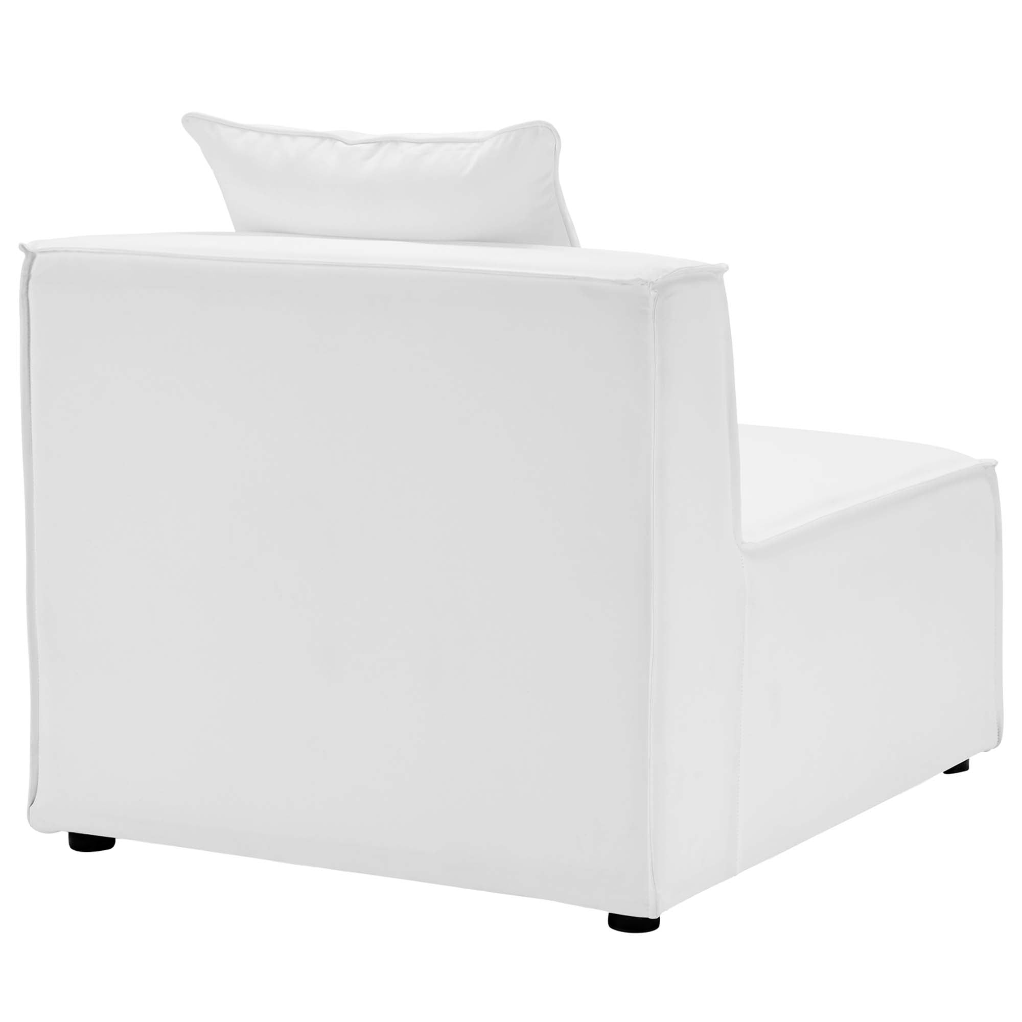 Saybrook 4-Piece Outdoor Patio Upholstered Sectional Sofa, White