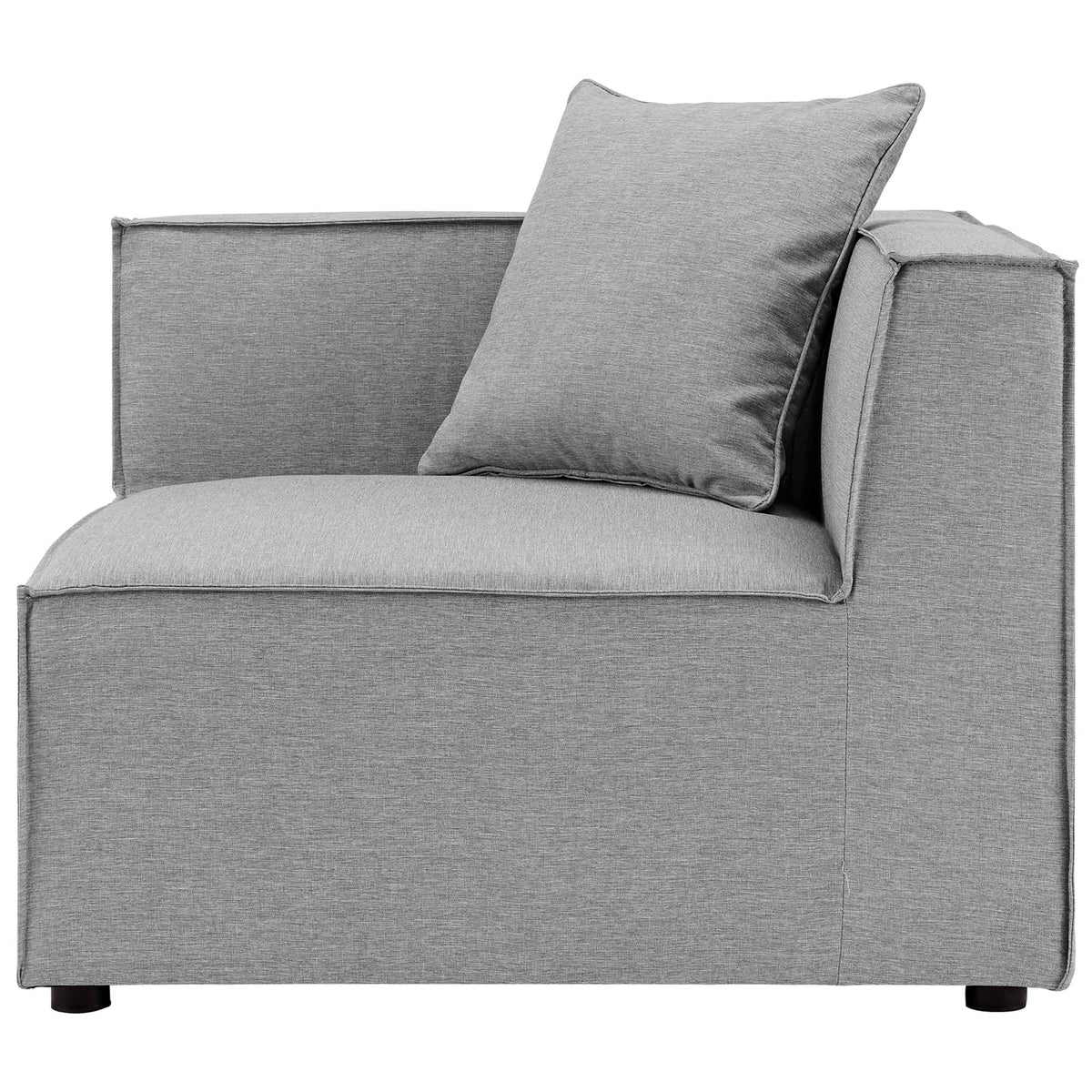 Saybrook 6-Piece Outdoor Patio Upholstered Sectional Sofa, Gray