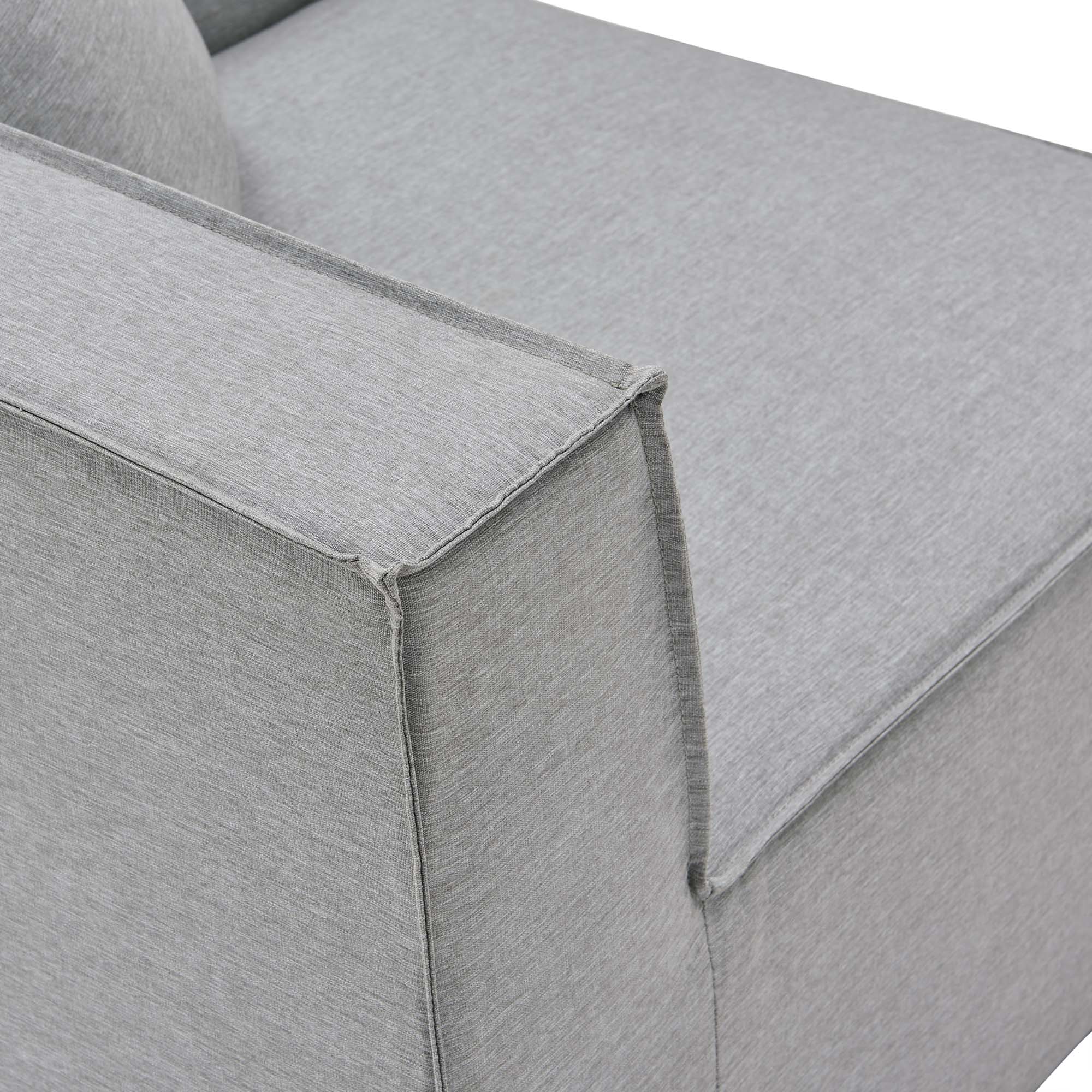 Saybrook 7-Piece Outdoor Patio Upholstered Sectional Sofa, Gray
